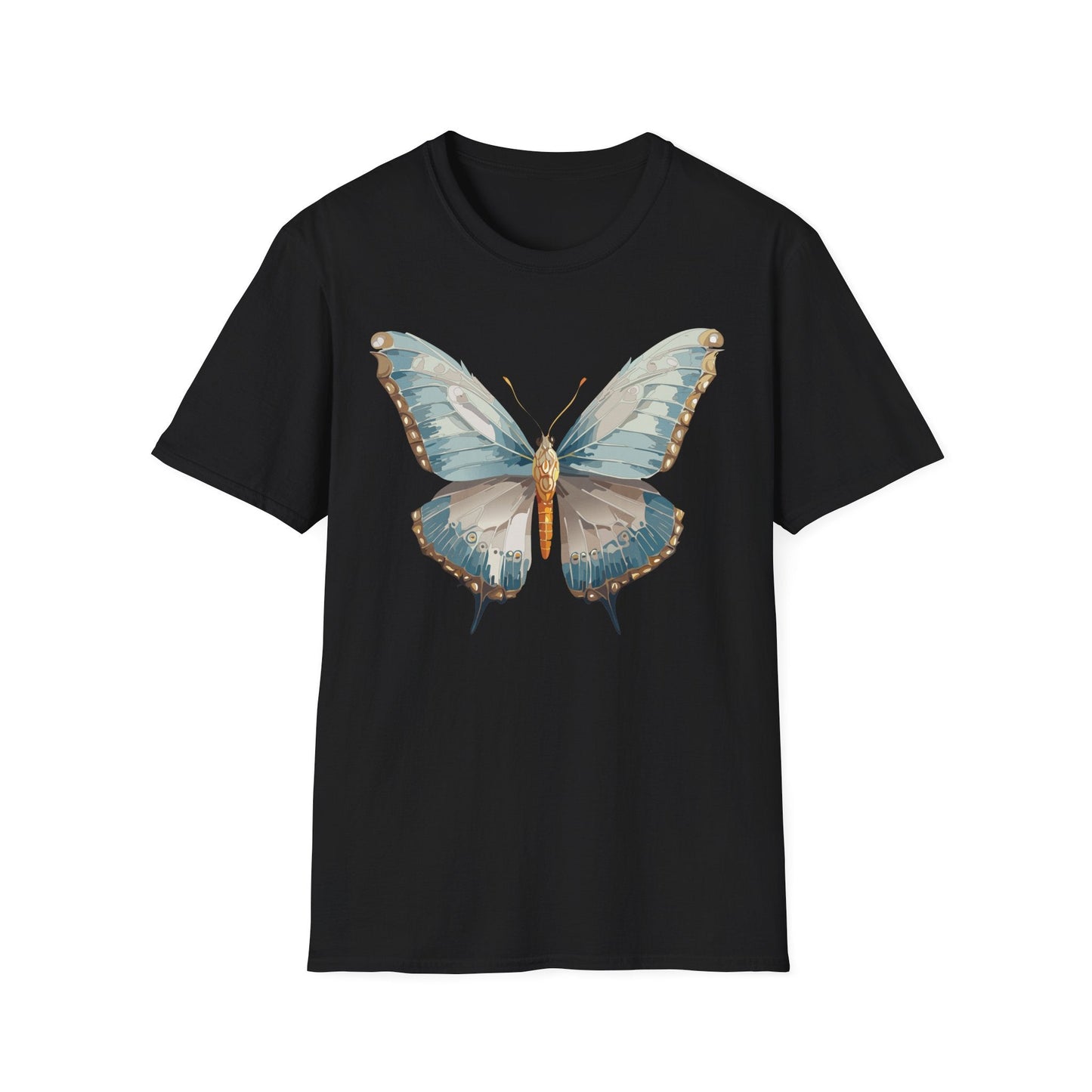 Butterfly Emblem Shirt Unisex T Shirt Gildan Softstyle 64000 Monarch Print Cotton Tee Everyday