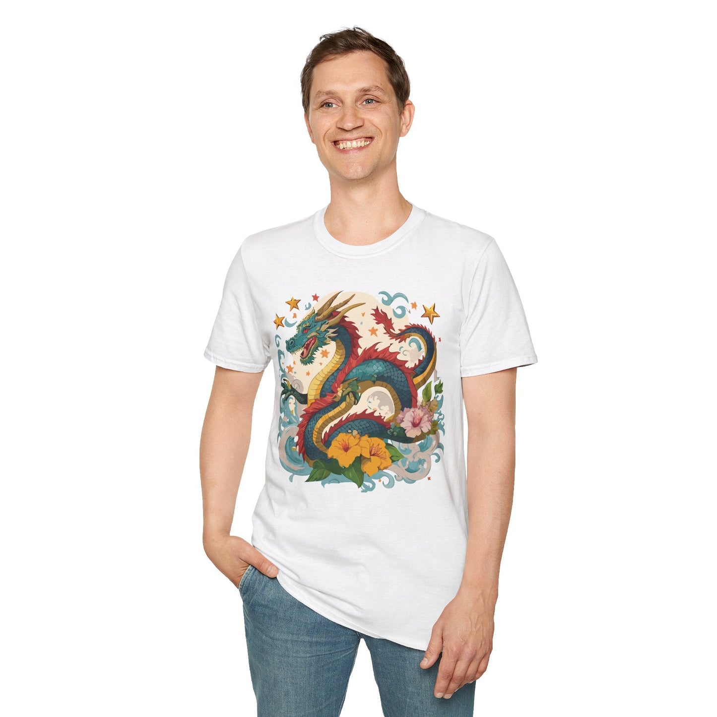 Dragon Graphic Unisex 100 Cotton Tee with Animal Artwork Design 21