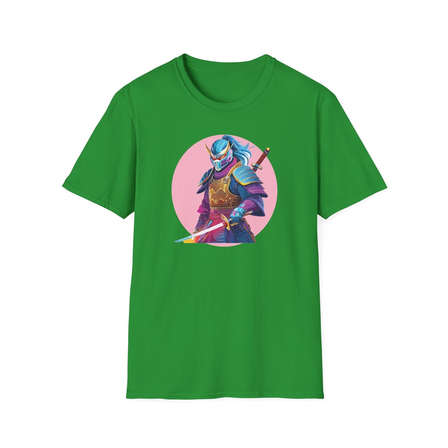 Samurai Themed Unisex Softstyle Tee Shirt Gildan 64000 100 Percent Ring Spun Cotton