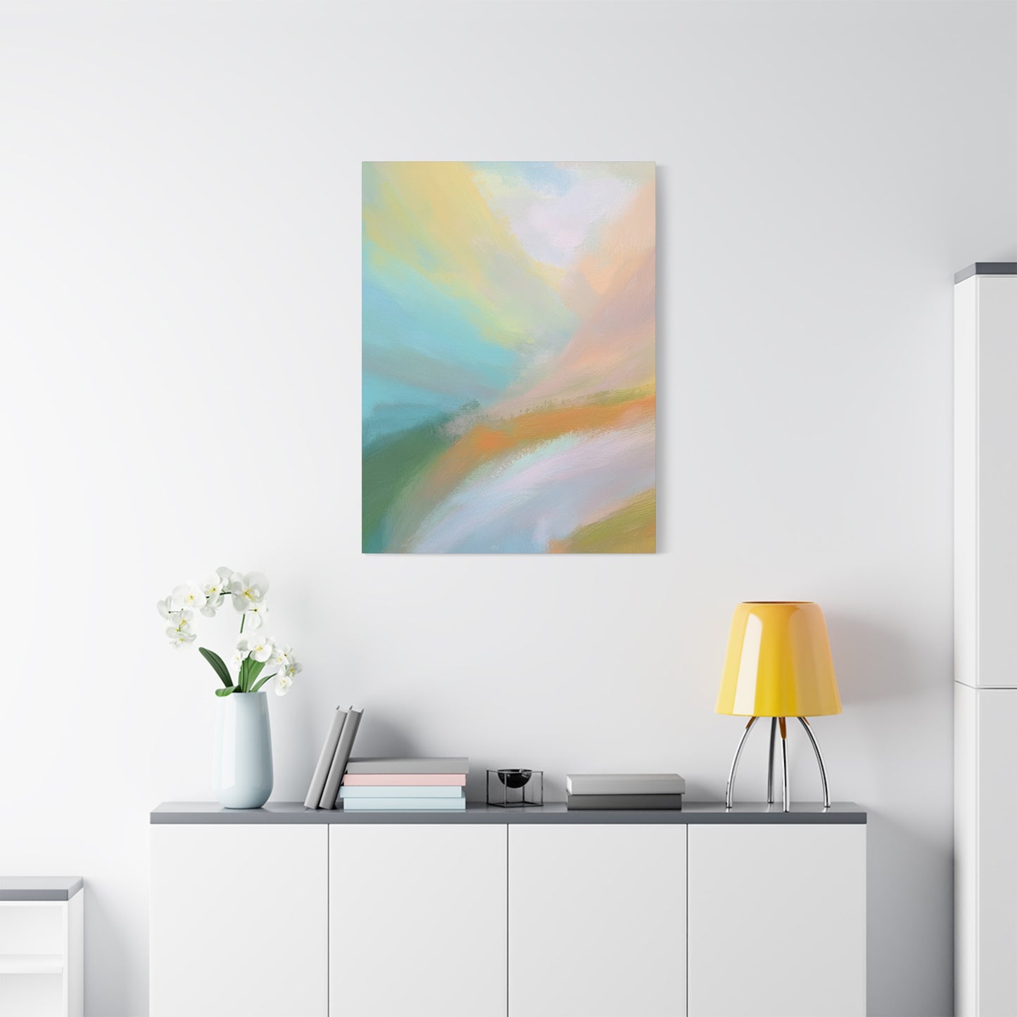 Abstract Pastel Painting Print Canvas 20x24,20x30,24x30 24x32,24x36,30x40 32x48,36x48,40x60 Pine-Wood Inner Frame ABS-94