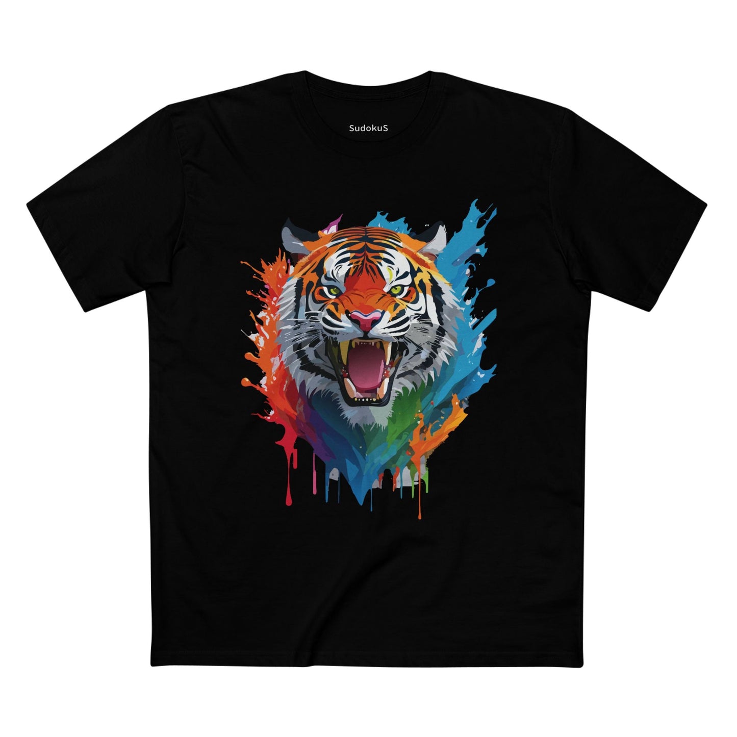 Tiger Graphic Unisex 100 Cotton Staple Tee with Animal Design Artwork 31