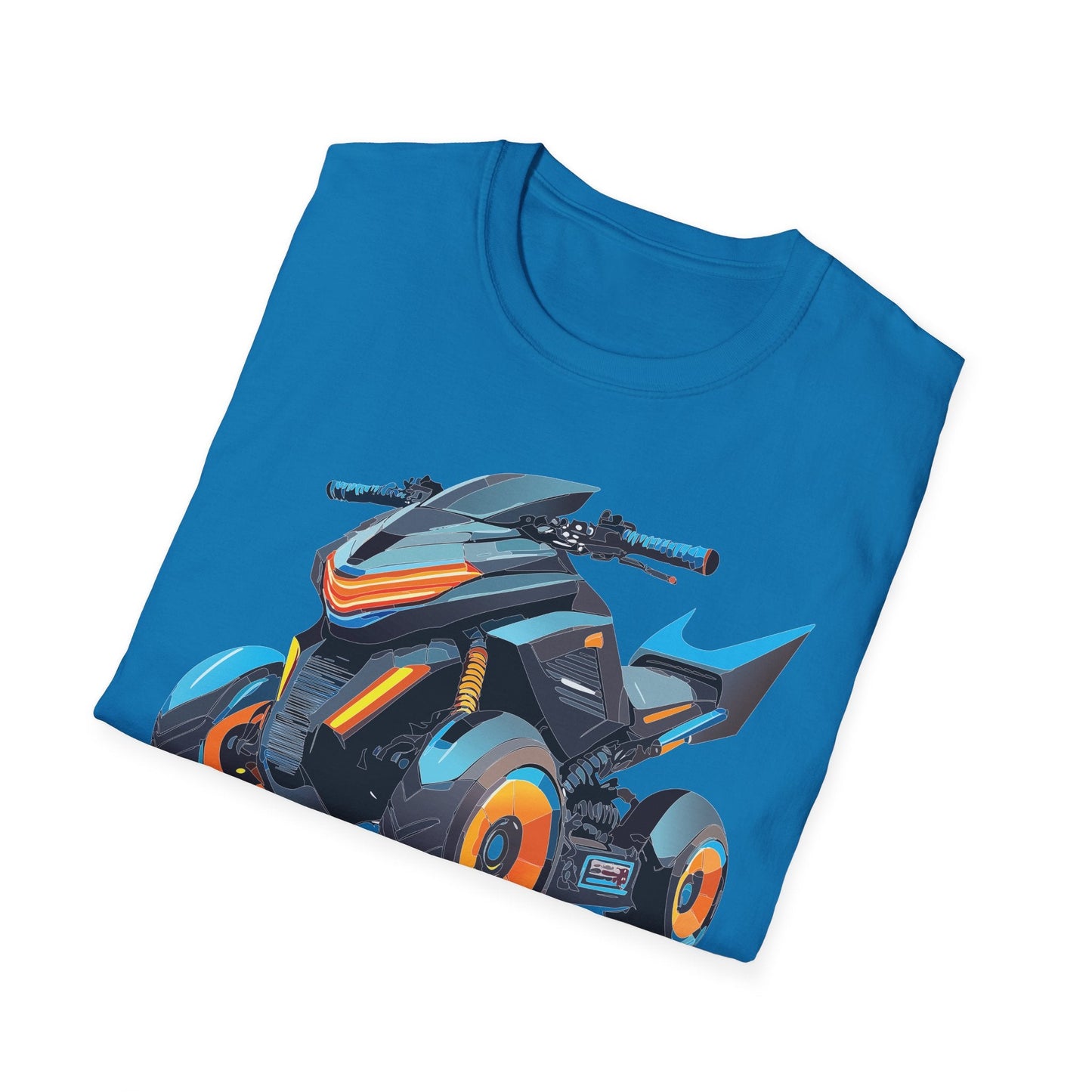 Unisex Motorcycle Art Design T Shirt Softstyle 64000 MTB Graphic Tee For Riders