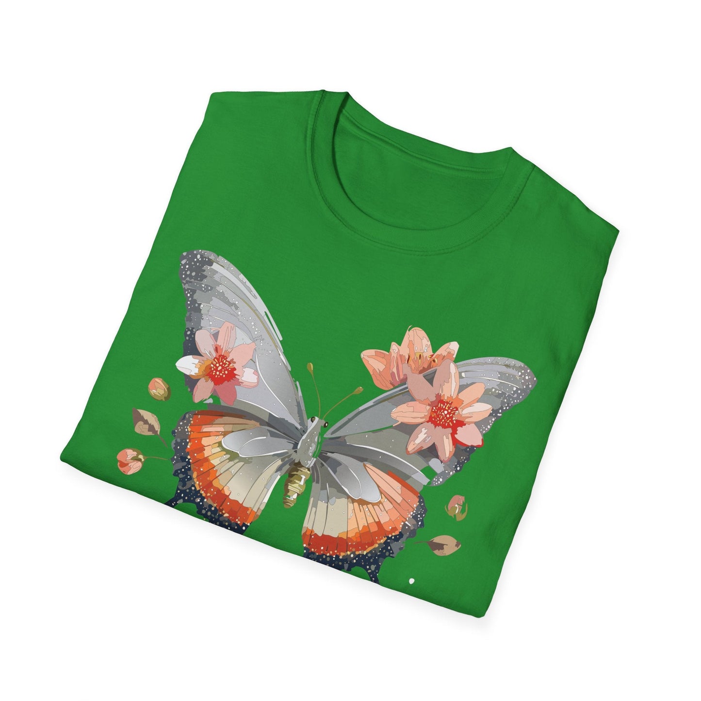 Monarch Butterfly T Shirt Unisex Softstyle Gildan 64000 100 Percent Ring Spun Cotton Tee
