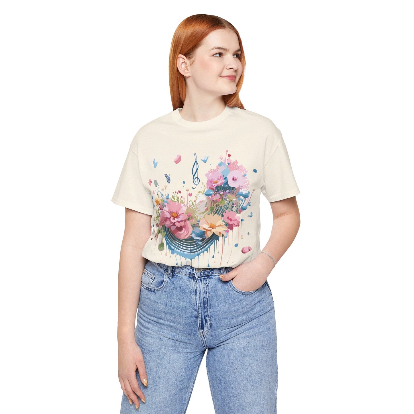 Adelpha Vintage Inspired Music Graphic Unisex T Shirt Tee For Everyday Casual Wear
