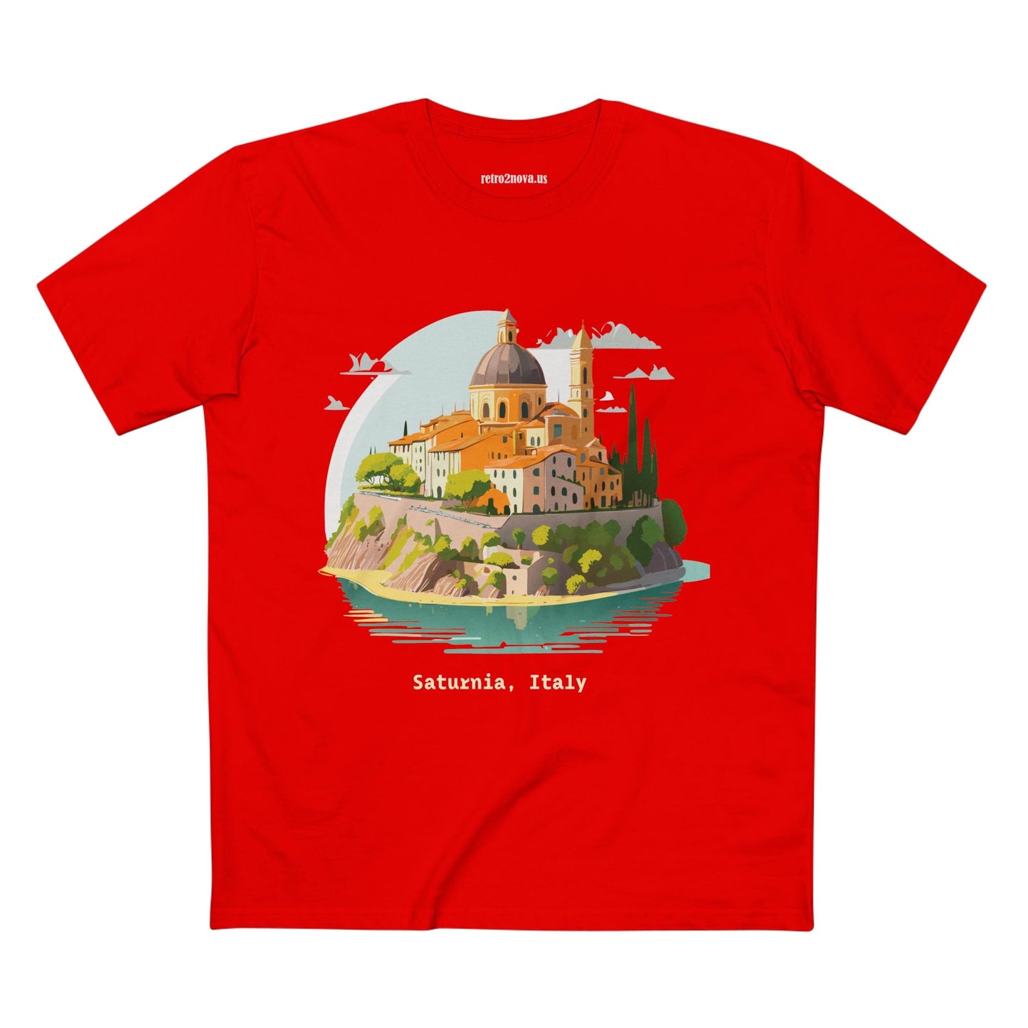 Italy Travel Shirt Unisex Cotton Tee With Original Art Design Retro2Nova Edition