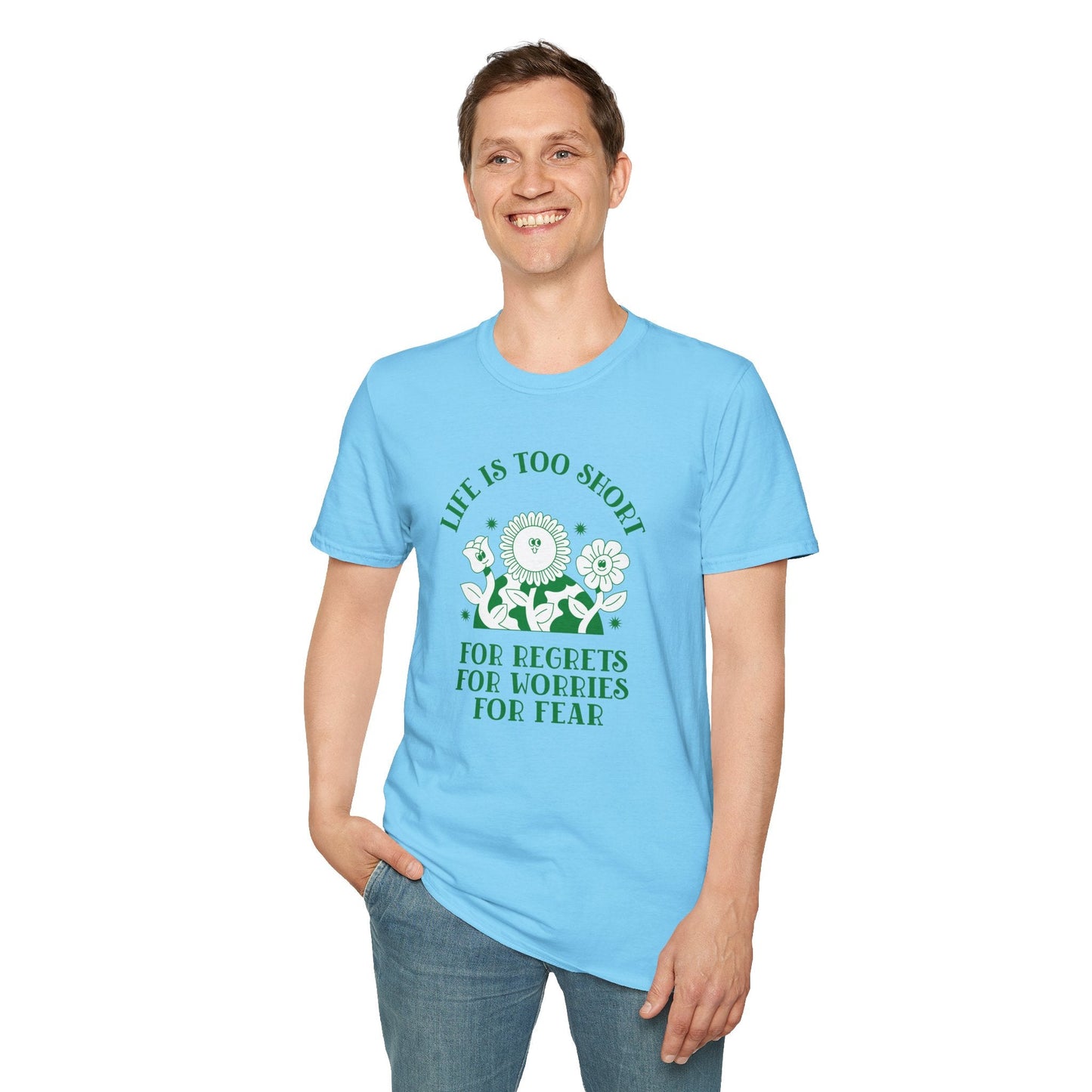 Positive Slogan T Shirts With Positive Words Tee Shirt Good Quotes Unisex Gildan Softstyle 64000 100 Percent Cotton