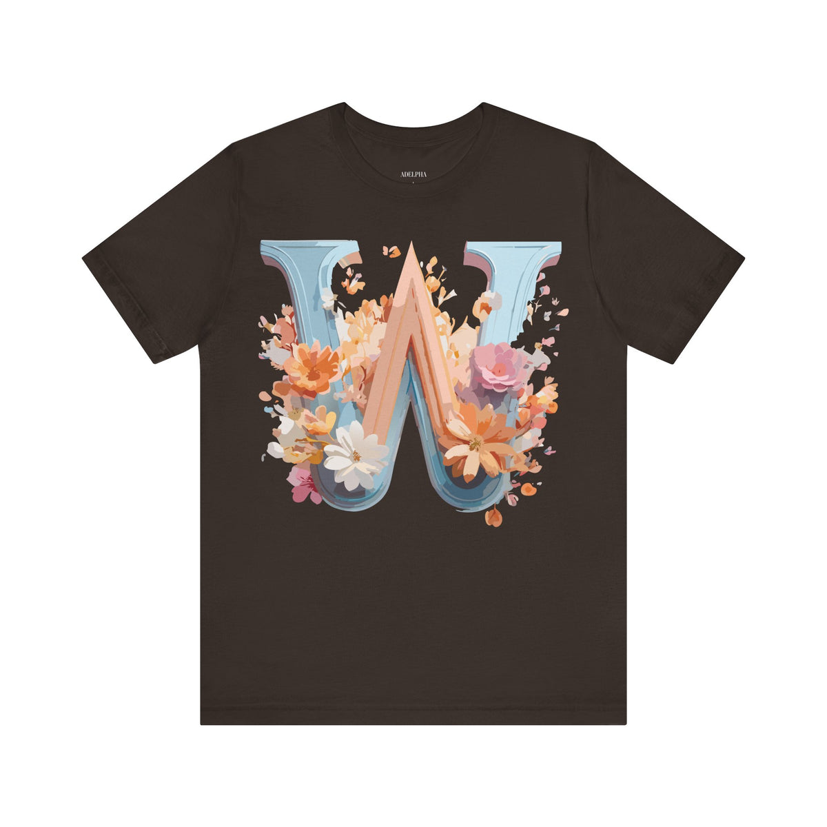 Letter W Graphic Unisex Cotton Bella+Canvas Tee with Art Letter Design