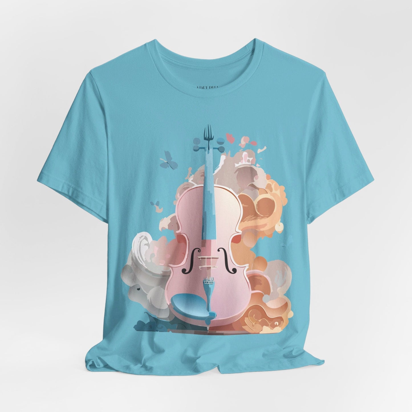 Music Graphic Unisex 100 Cotton Vintage Art with Musical Elements Tee 7