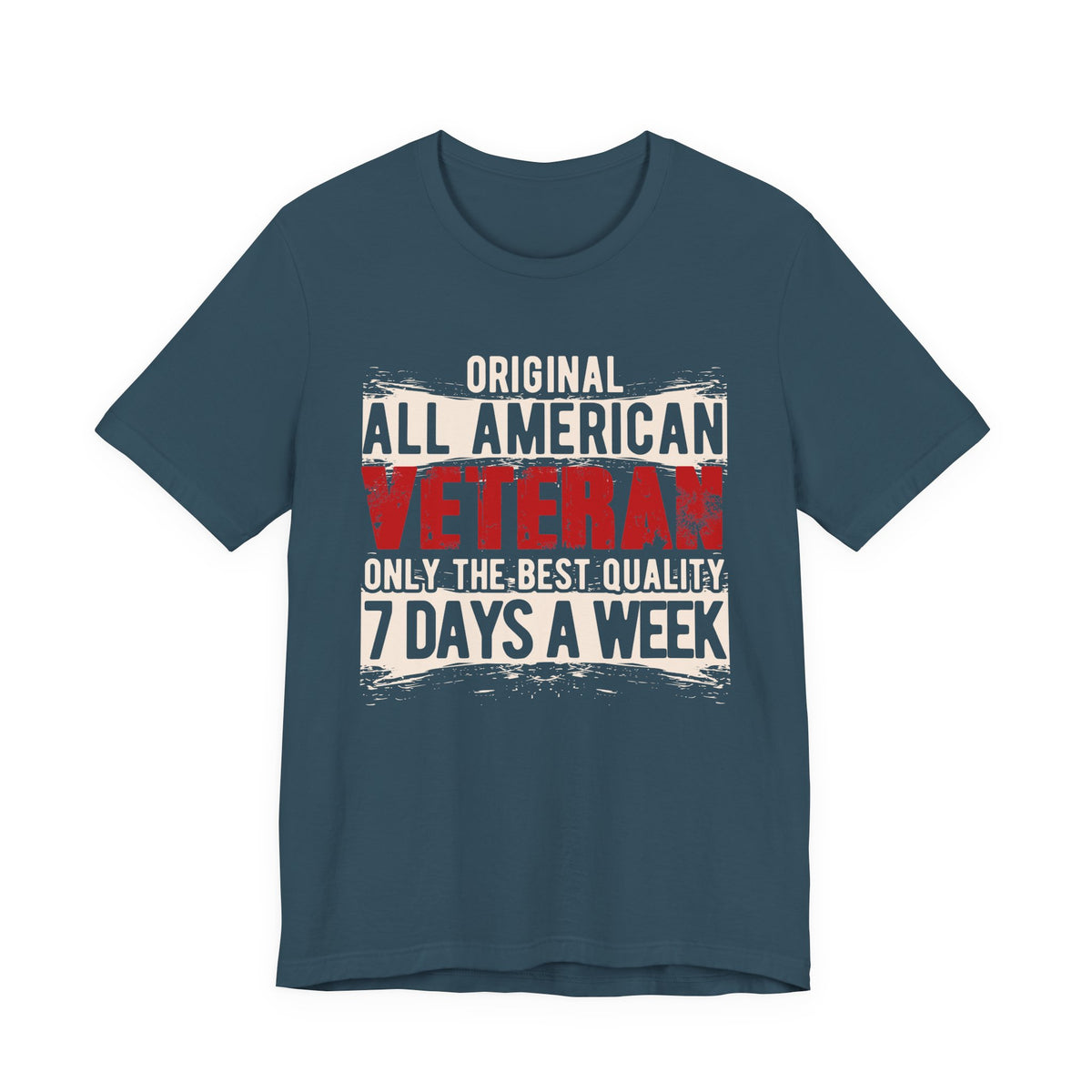 All American Veteran tee Vintage patriotic veteran Unisex Cotton T-Shirt v4