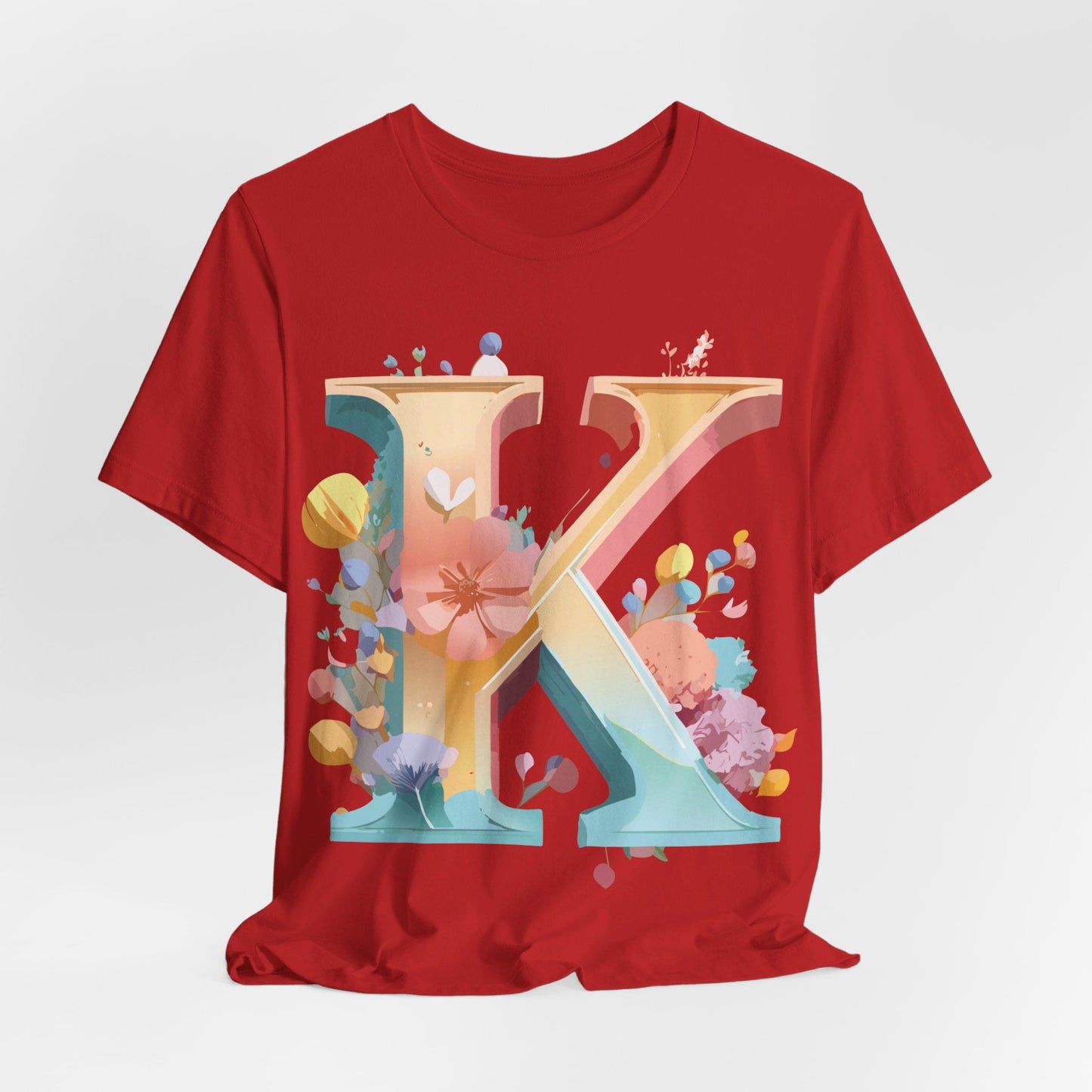 Unisex Letter K Graphic Tee By Adelpha Vintage Inspired Artwork Short Sleeve Shirt