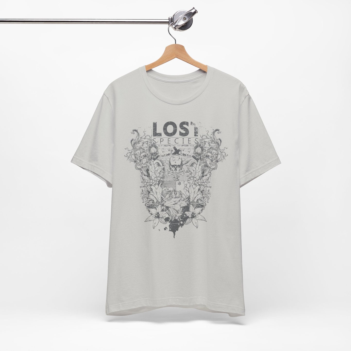 Lost Species Tee Floral Wildlife Illustration Rock Band T-Shirt A-7