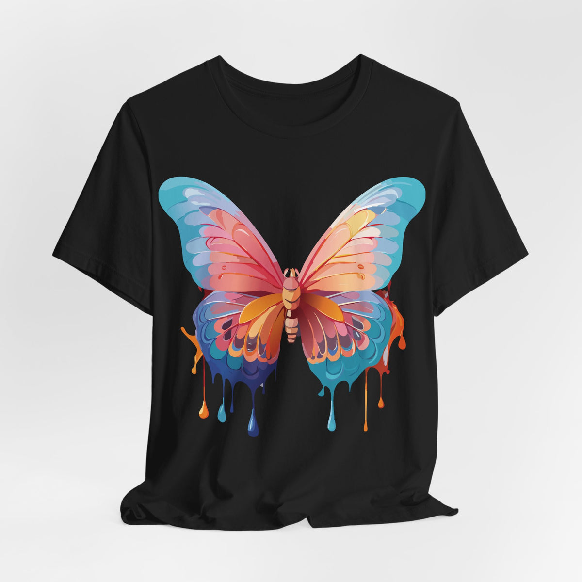 Butterfly Graphic Unisex Cotton Bella+Canvas Tee with Art Design n69