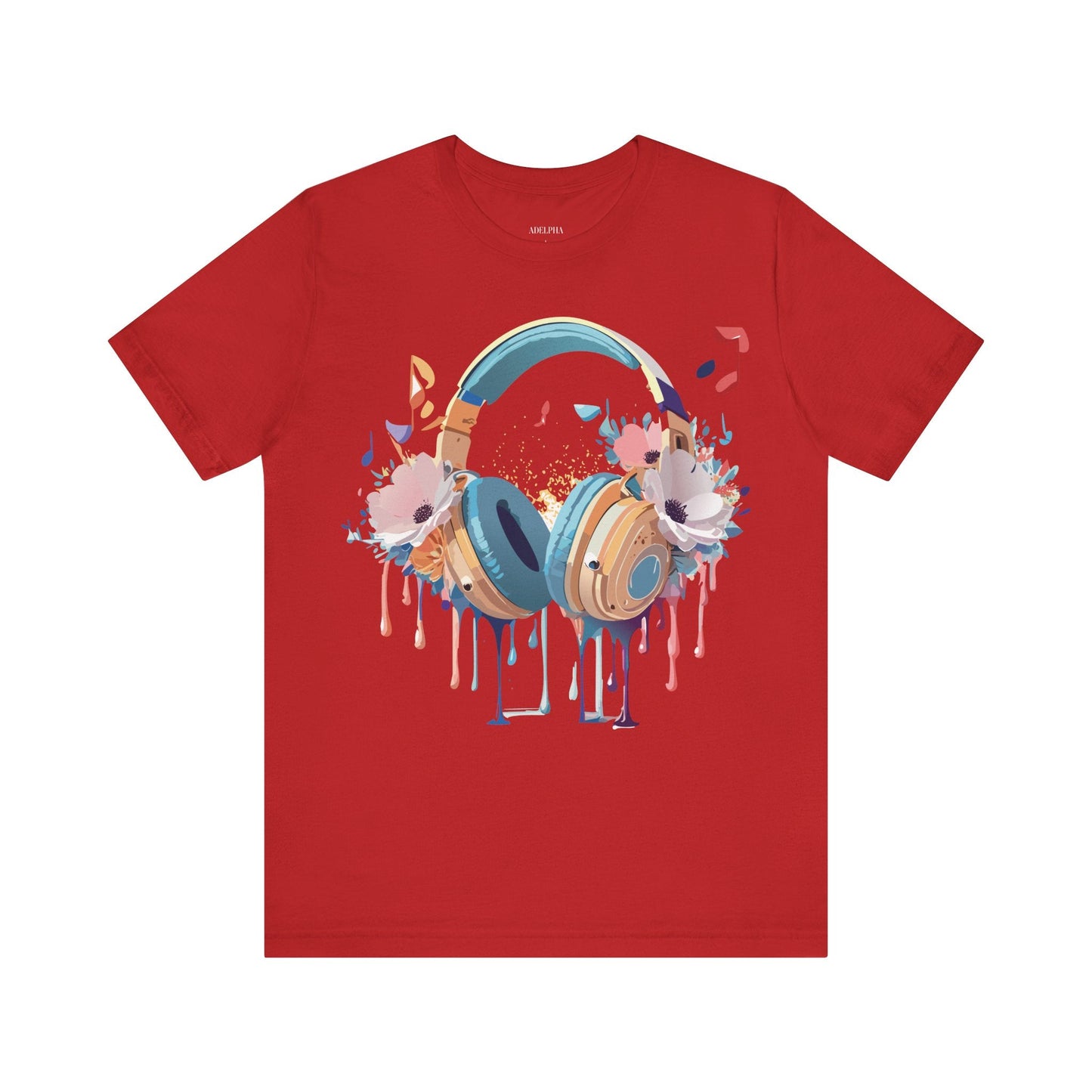 Music Graphic Unisex 100 Cotton Vintage Art with Musical Elements Tee 102