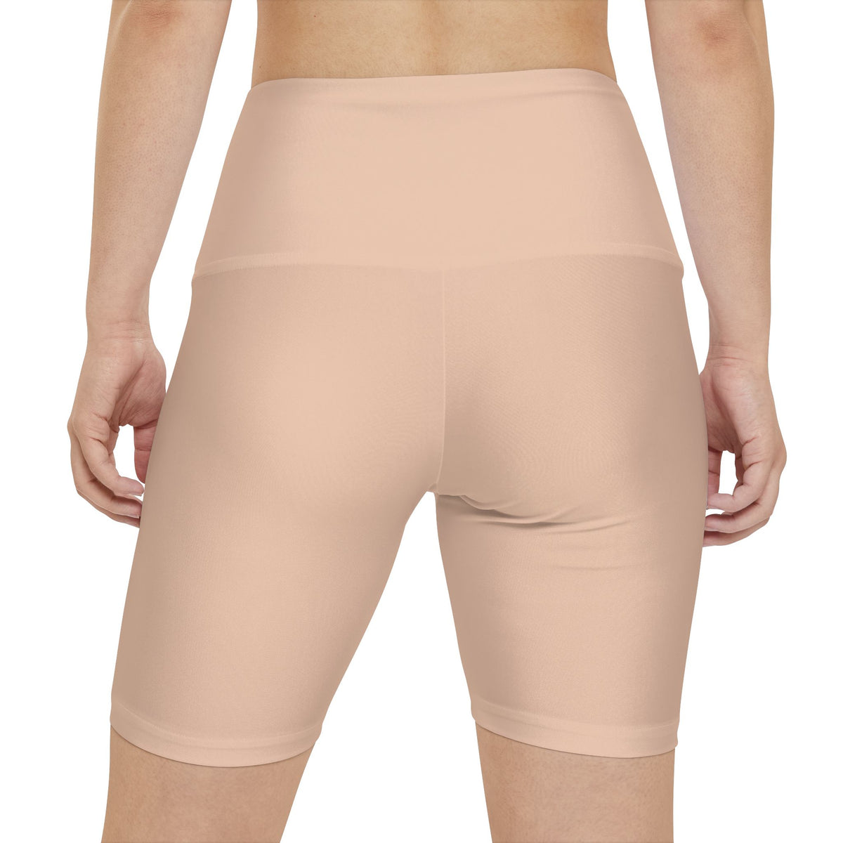 Desert Sand Tan Women's Nude Seamless Workout Shorts - High Waist Biker Shorts for Yoga & Training