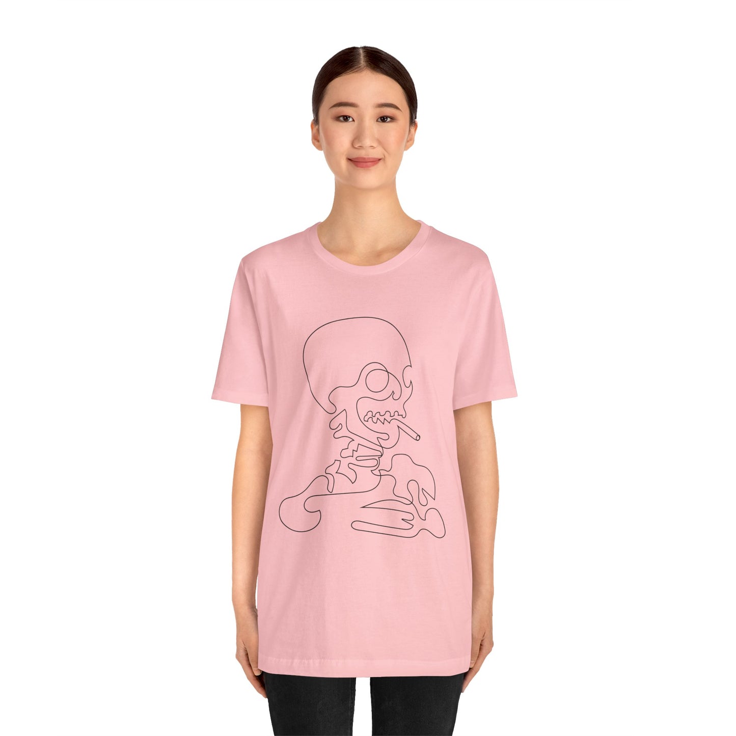 Unisex Cotton Tee Shirt with Skull