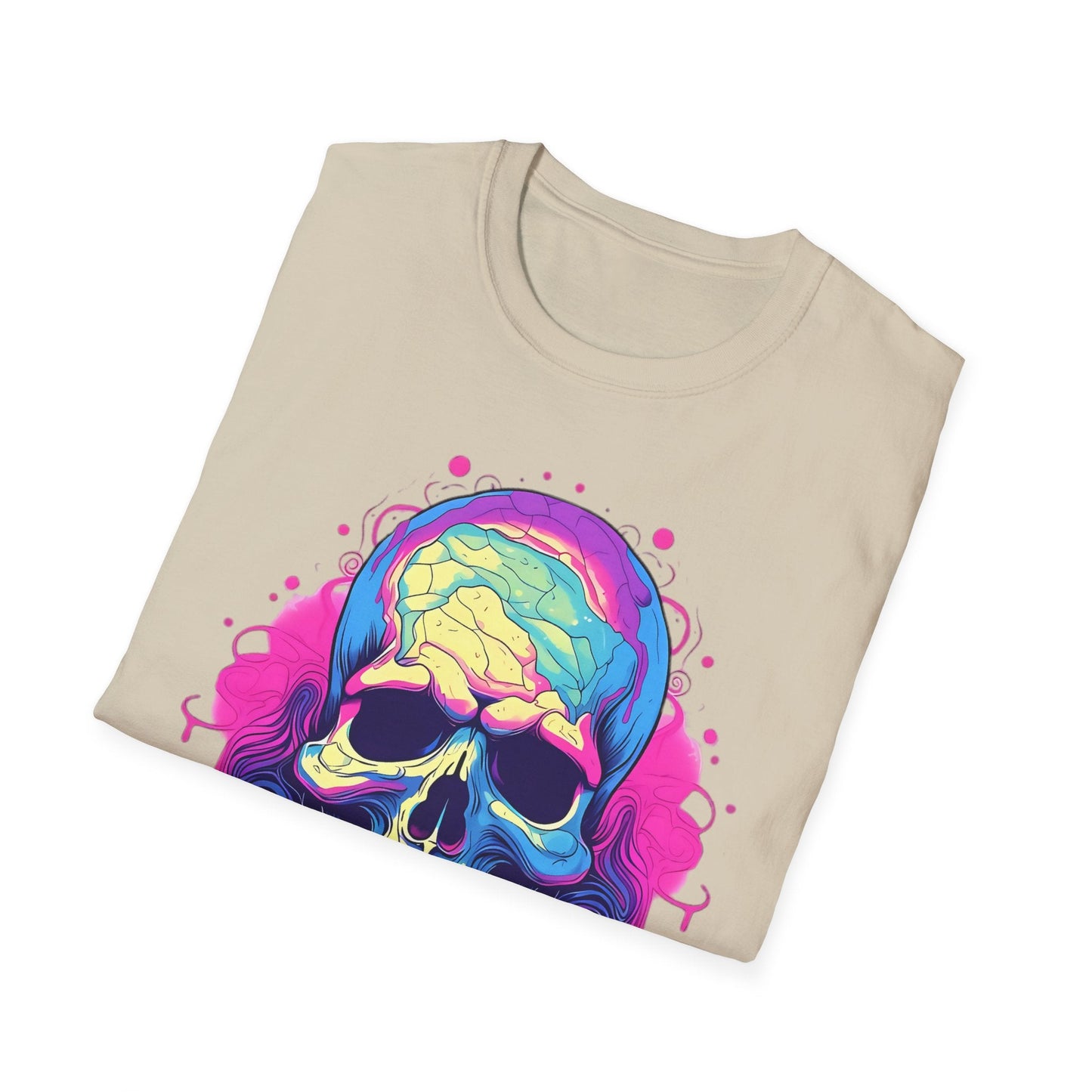 Skull Tee Shirt Unisex Skeleton Design Gildan Softstyle 64000 Ring Spun Cotton Tee