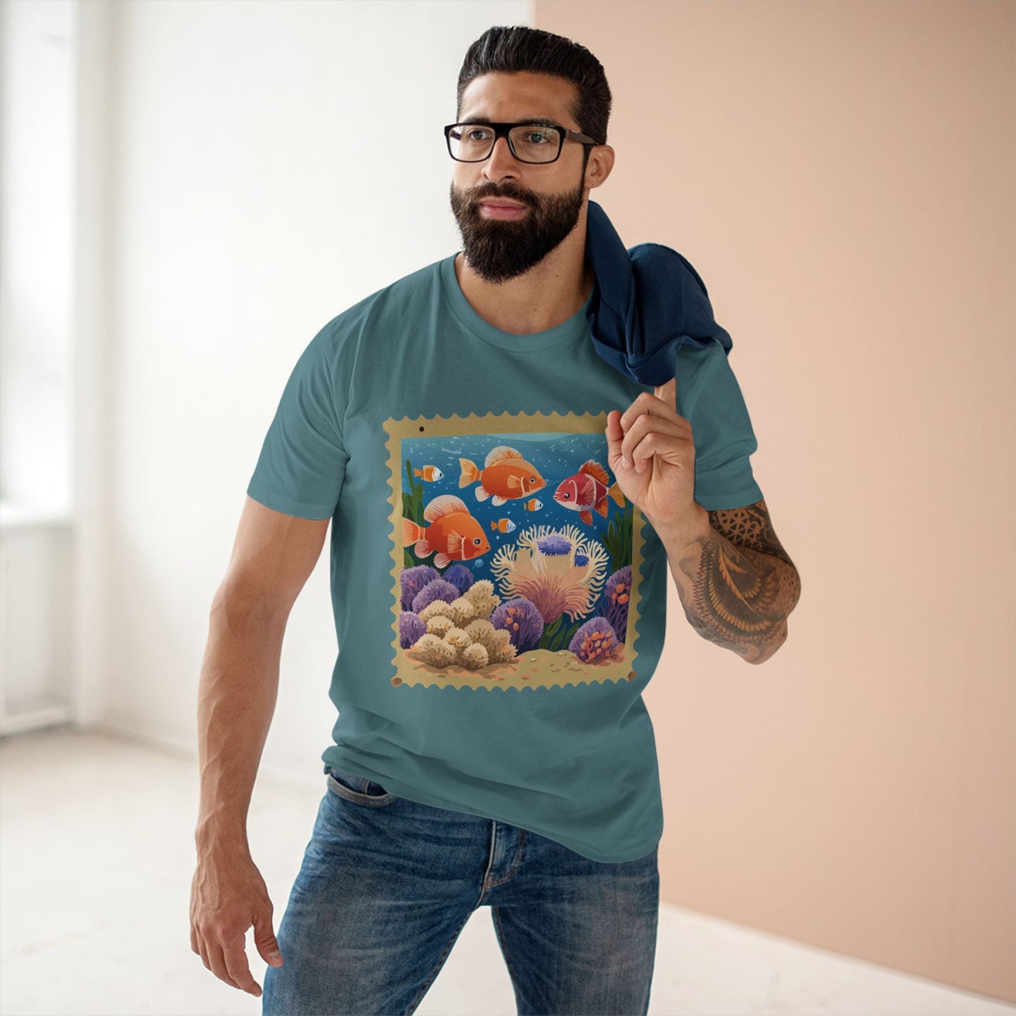 Stamp Shirt Postage Stamp Tee PS20 Unisex Premium Cotton Art Tee Retro2Nova Collection
