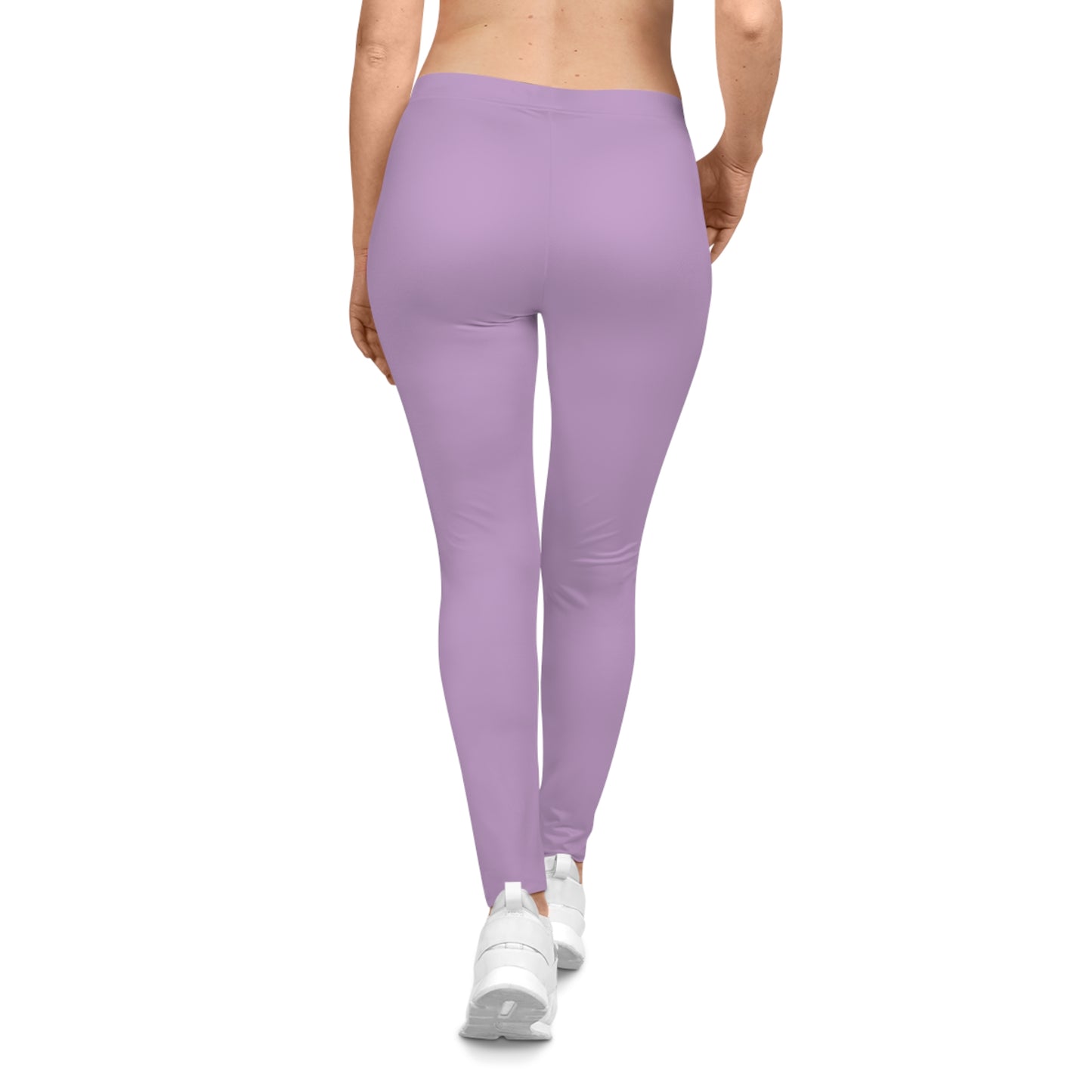 Blush Lilac Color Women's Poly-Span Casual Leggings XS-2XL