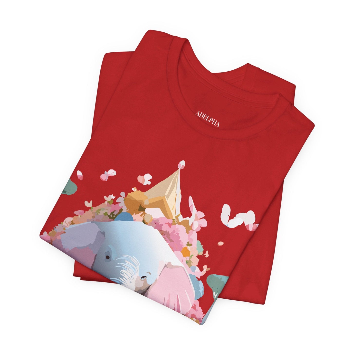 Elephant Graphic Tee Adelpha Unisex Short Sleeve Vintage Inspired Art Design Premium