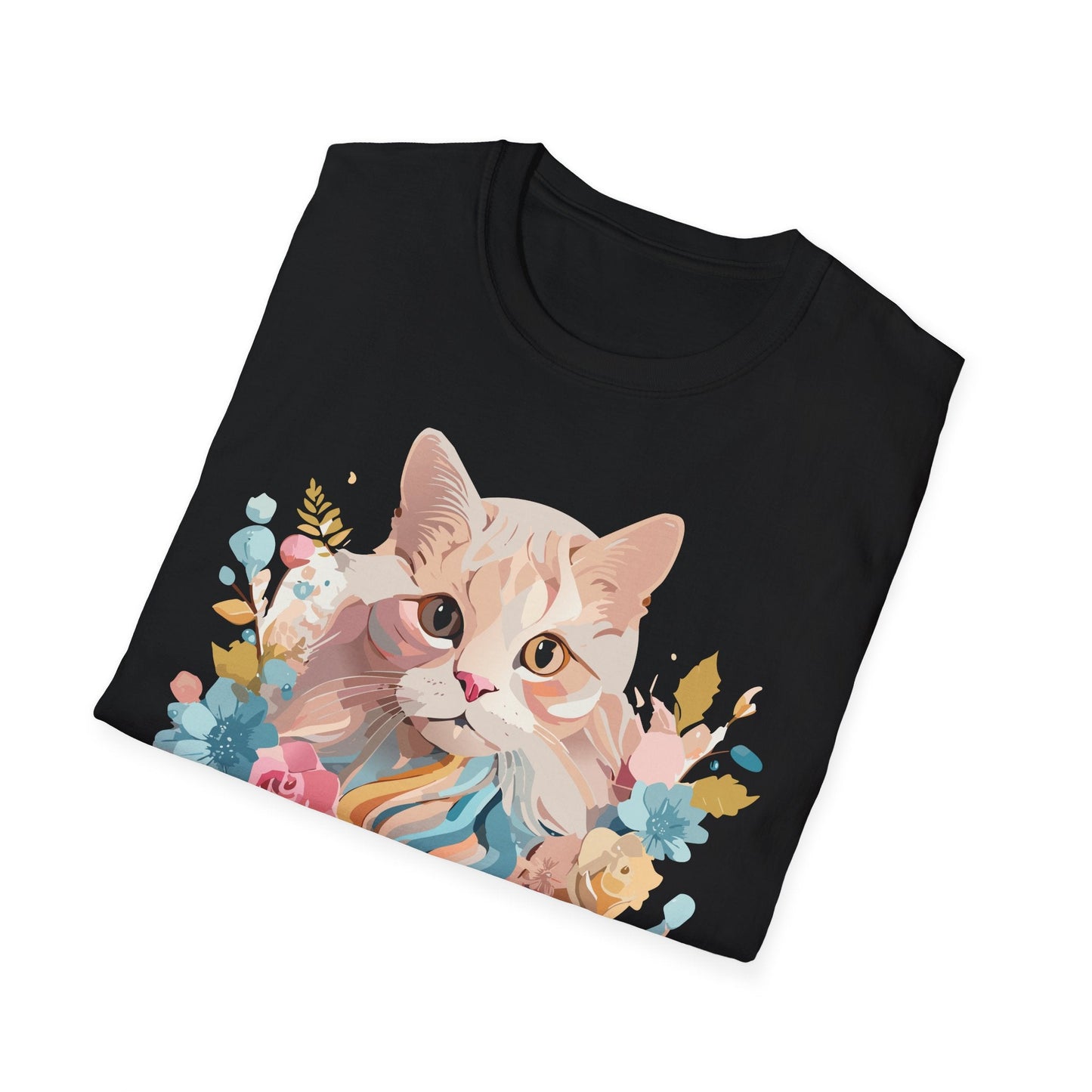 Unisex Cat Shirt Kitten Tee Cat Lover Tee Softstyle 64000 Gildan