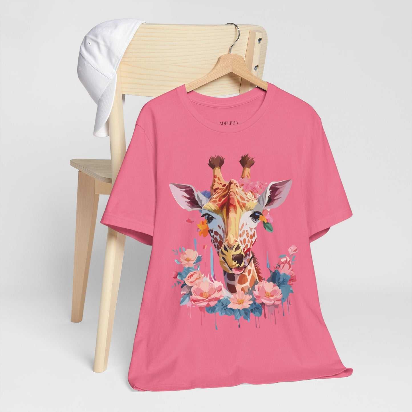 Giraffe Graphic Unisex 100 Cotton Vintage Animal Art T-Shirt 2