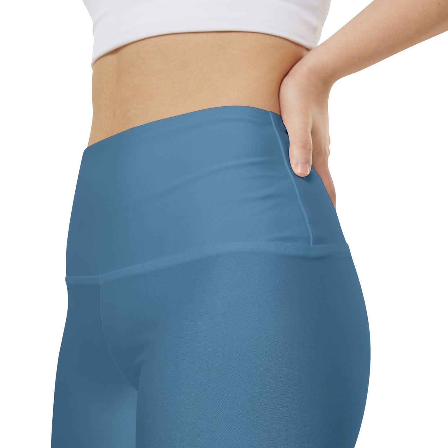Air Force Blue Women's Workout Shorts — Solid High-Waist Biker Shorts for Exercise & Everyday Wear