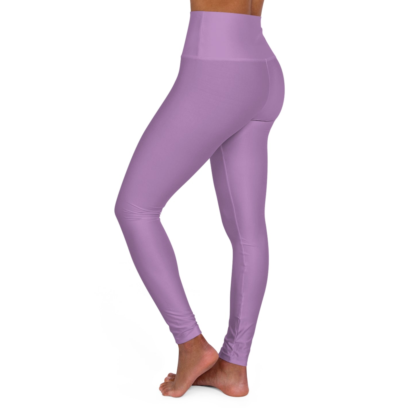 Evening Lilac Color High-Waist Yoga Leggings Women's Seamless Poly-Span Stretchy Pants XS-2XL