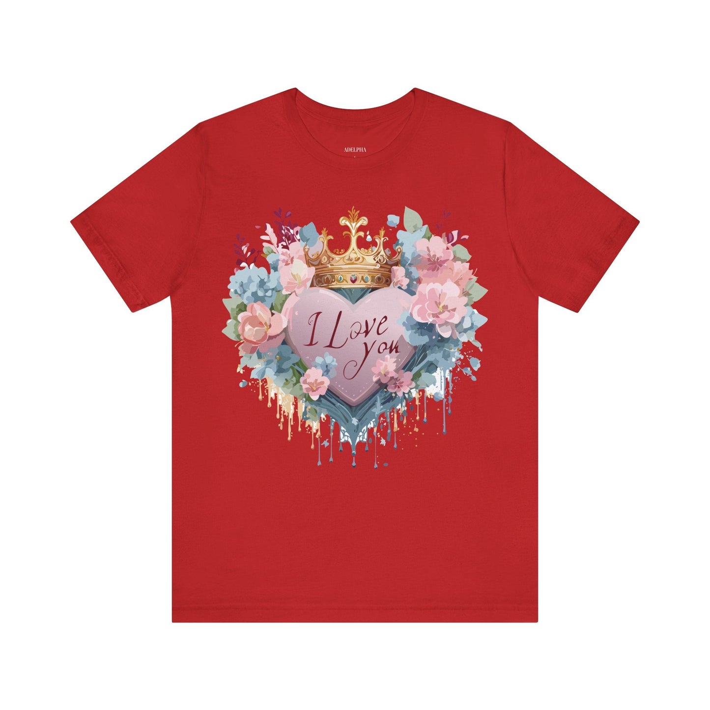 Valentine Graphic Tee Unisex Short Sleeve Jersey Shirt Adelpha Vintage Art Design