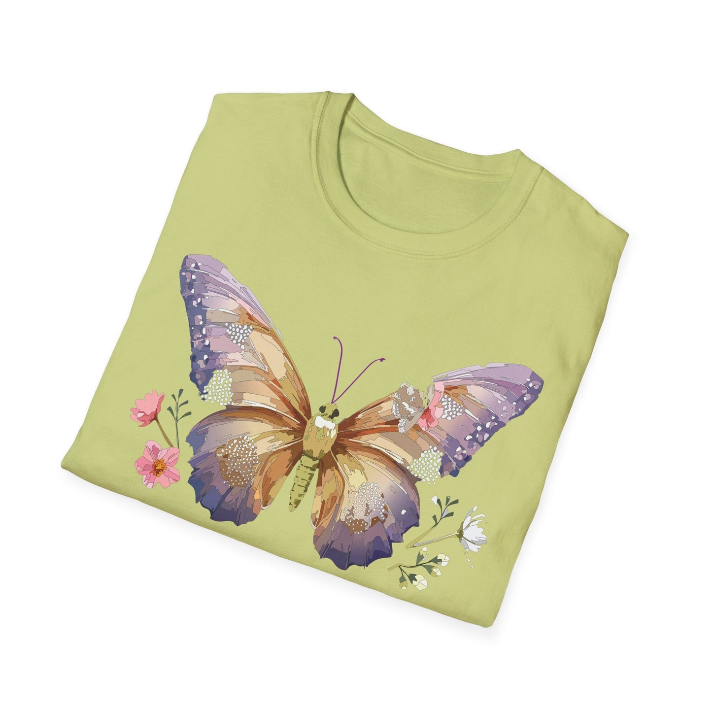 Monarch Butterfly Shirt Unisex Short Sleeve Tee Gildan Softstyle 64000 100 Percent Ring Spun Cotton