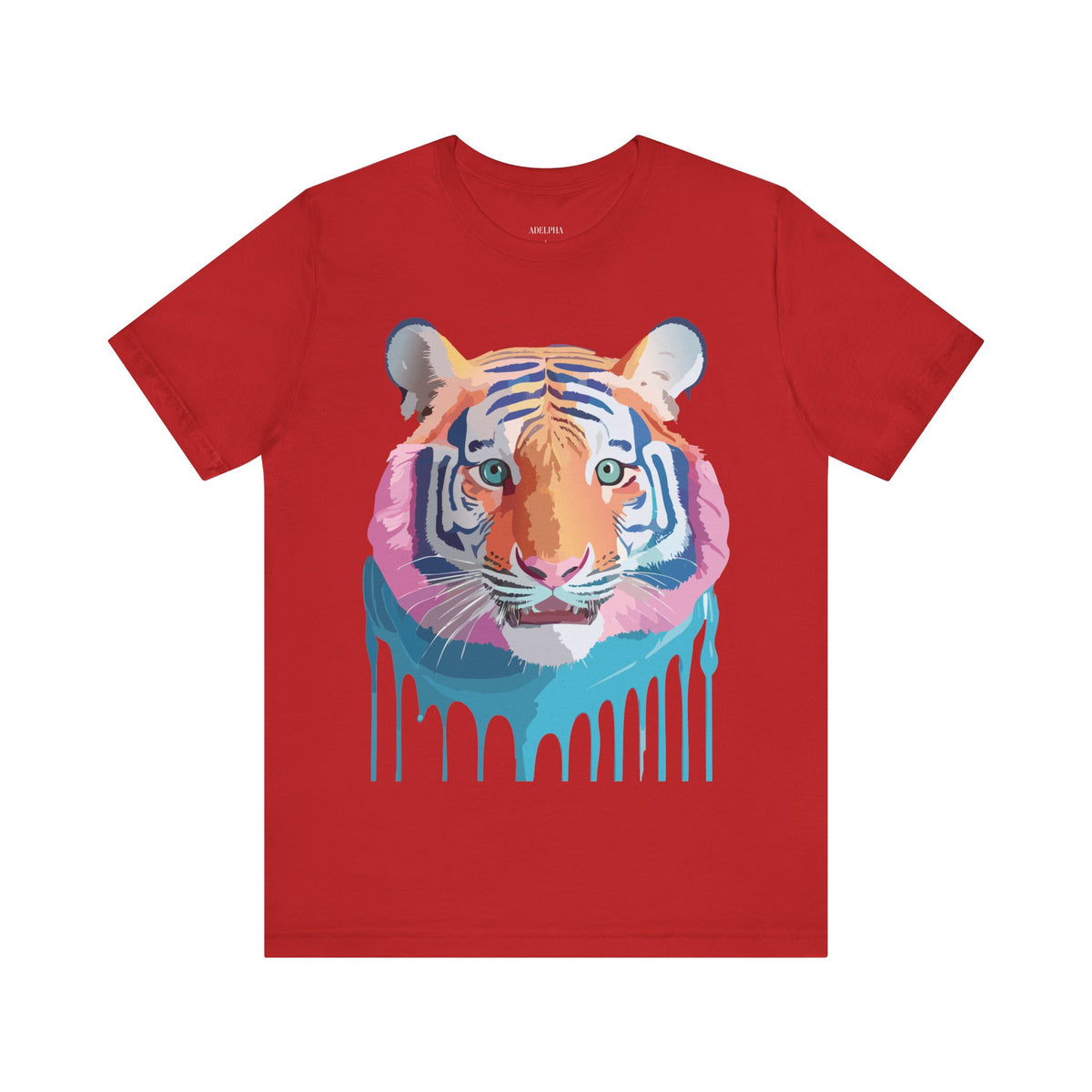 Tiger Graphic Unisex Cotton Bella+Canvas Tee with Art Animal Design e61