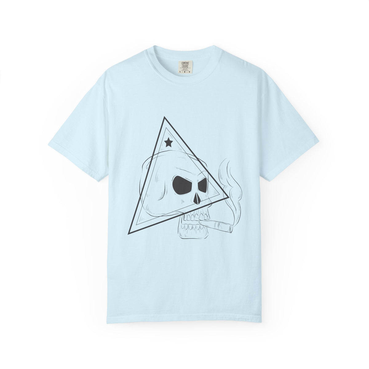 Unisex Cotton Short Sleeve T-Shirt with Skull Graphic Design