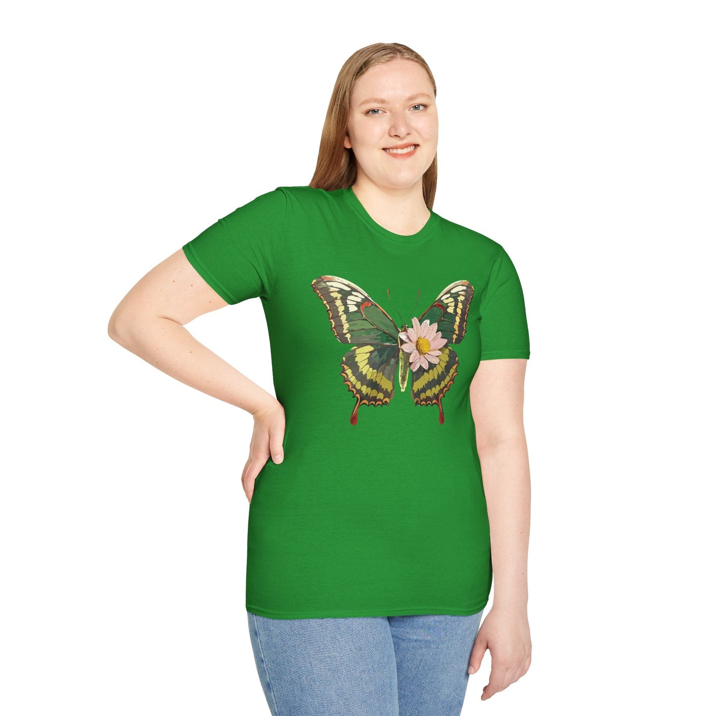 Butterfly Shirt Unisex Monarch Butterfly Tee Gildan Softstyle 64000 100% Ring Spun Cotton