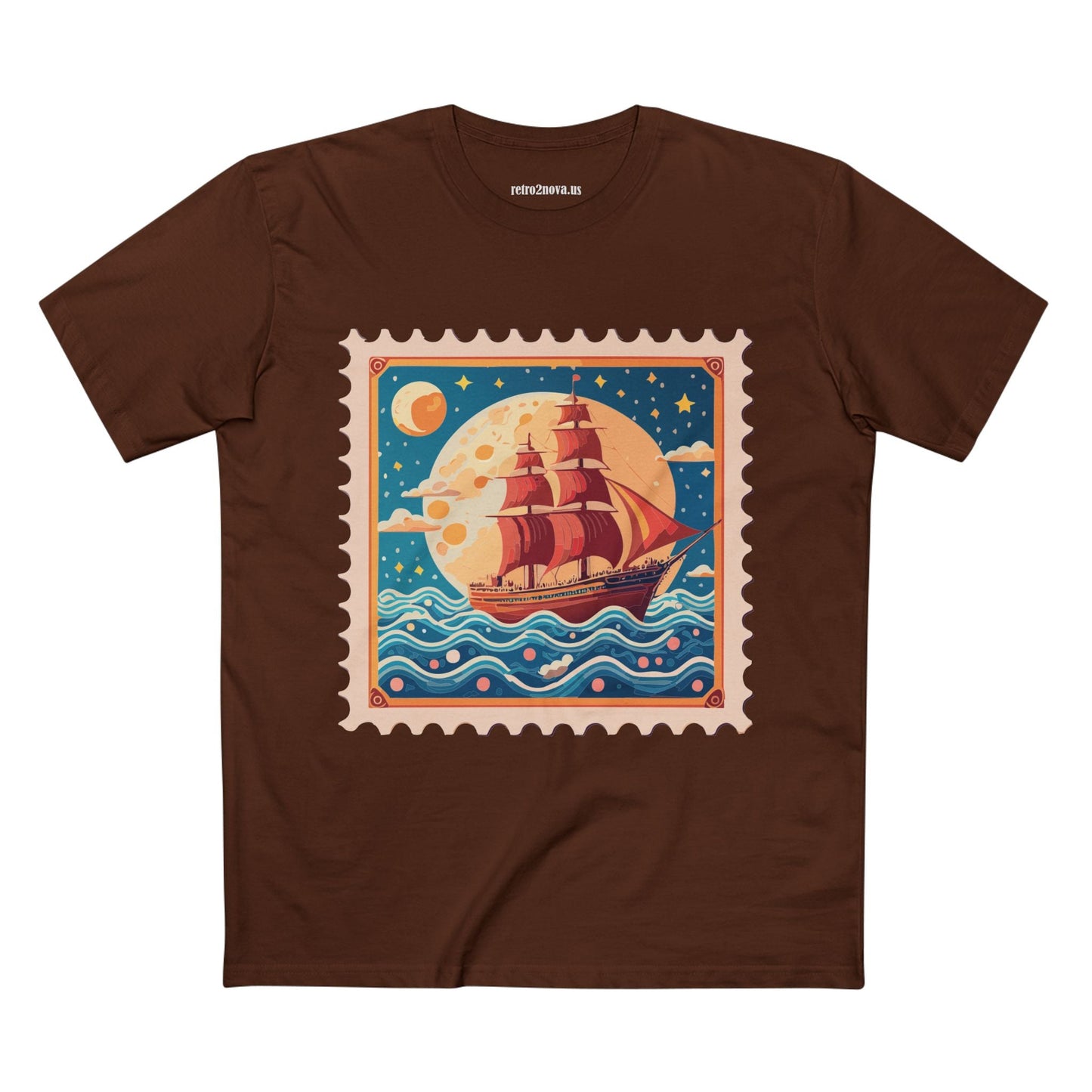 Stamp Shirt Postage Stamp Shirt Unisex Premium Cotton Tee Retro2Nova Original Art Design