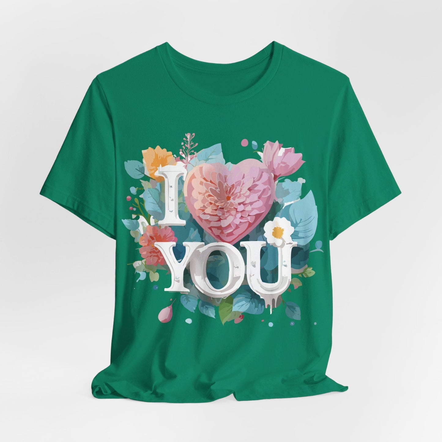 Valentine Day Graphic Unisex 100 Cotton Vintage Artwork with Love and Flower Design Tee 9
