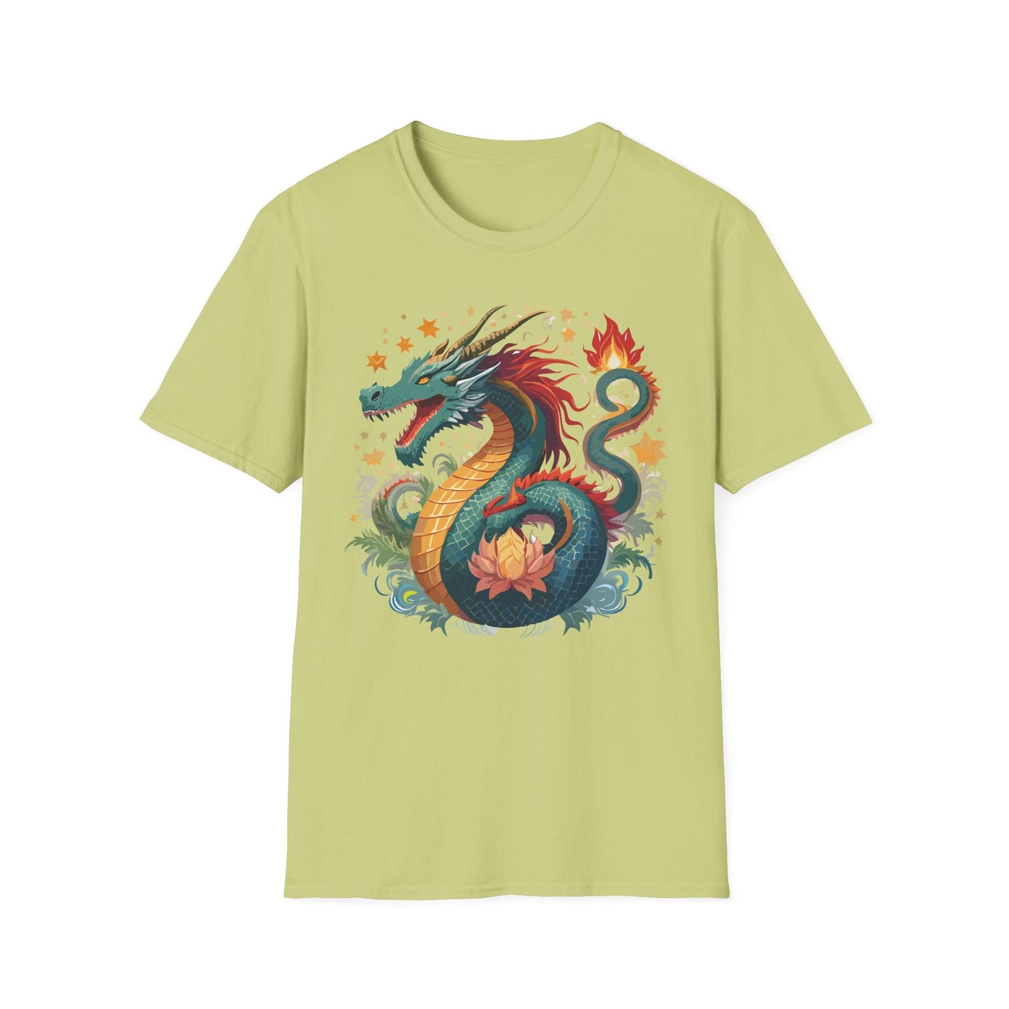 Dragon Graphic Unisex 100 Cotton Tee with Animal Artwork Design 1