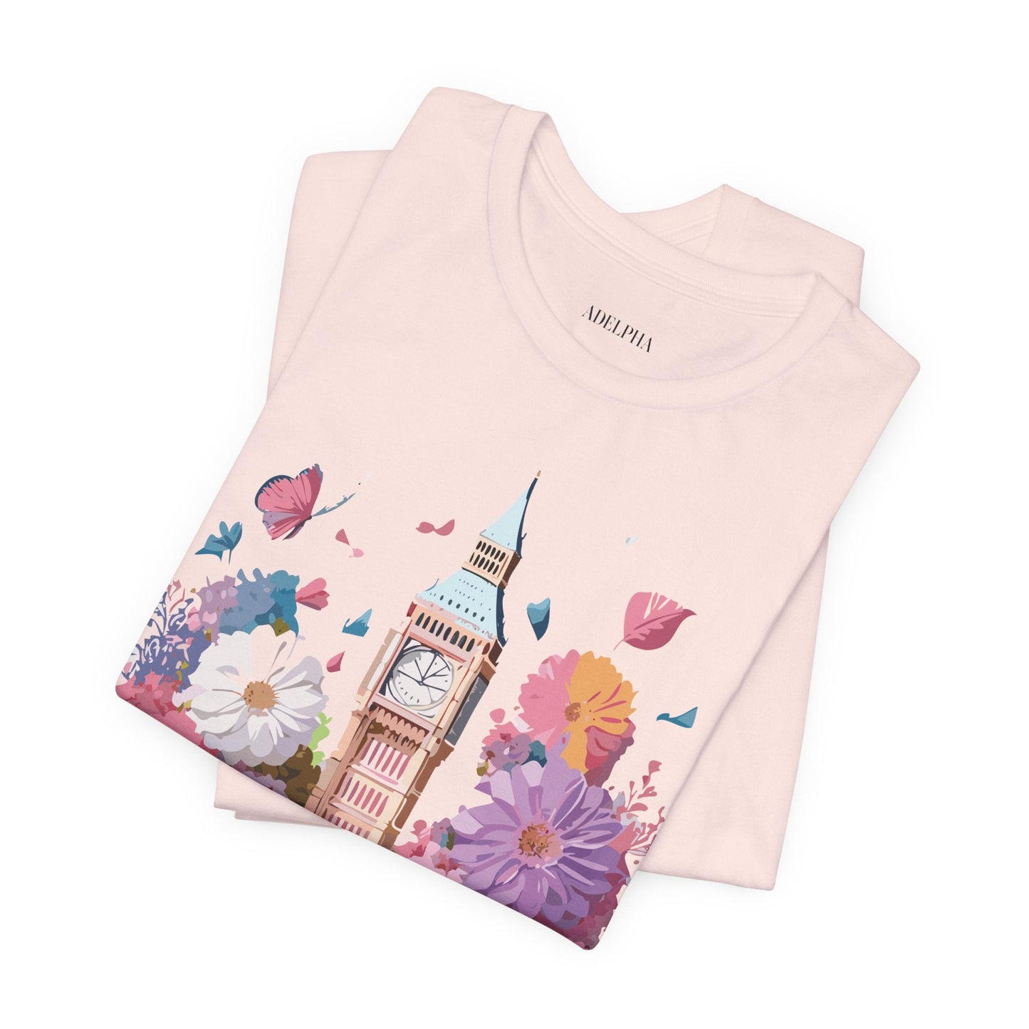 Adelpha London Tourist Unisex Graphic Tee Vintage Inspired Art Design Short Sleeve Shirt