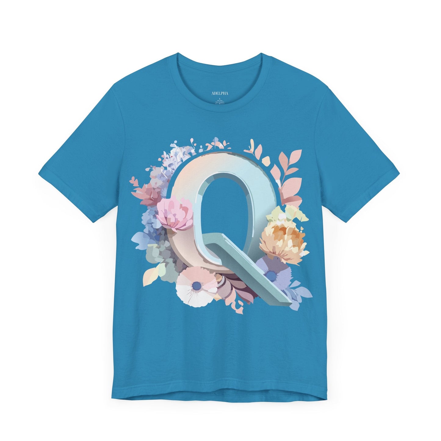Letter Q Shirt Unisex Graphic Tee With Vintage Inspired Artwork By Adelpha Premium Quality