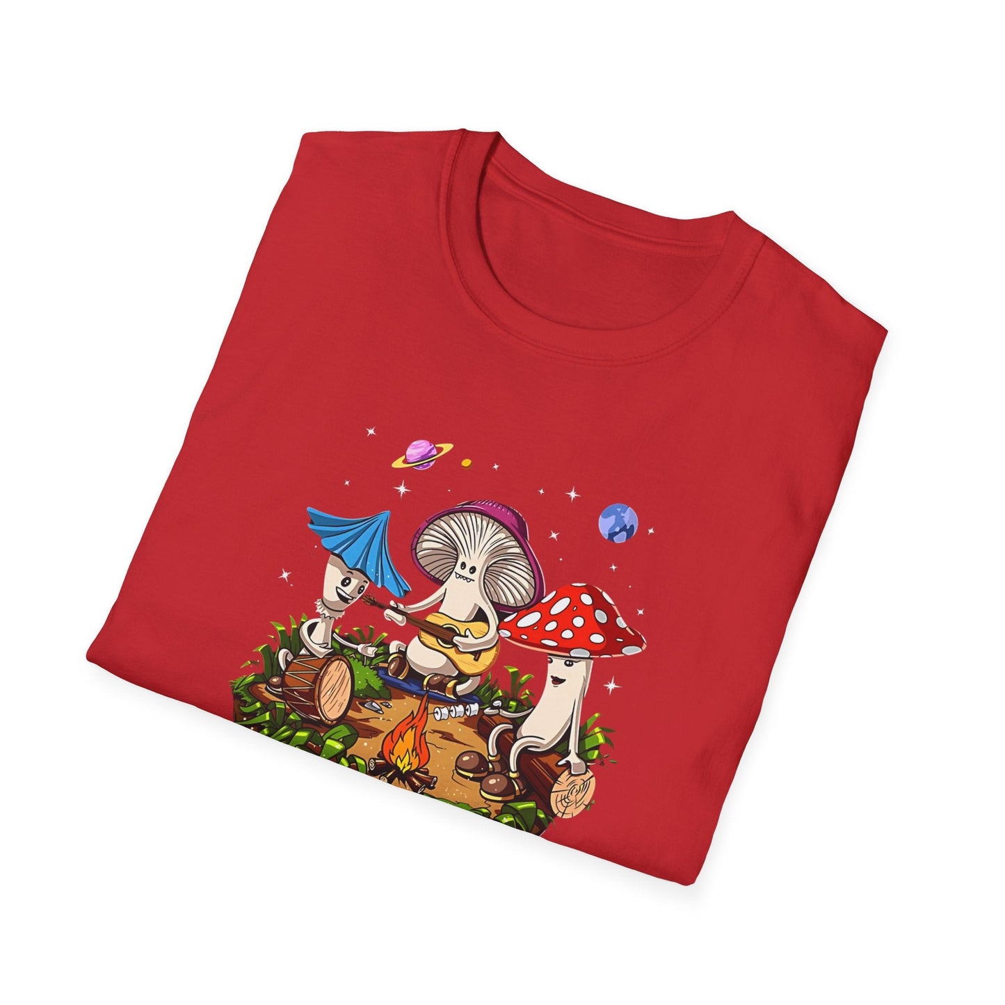 Funny Mashroom Graphic Unisex Softstyle Cotton With Cartoon Illustration Design 25