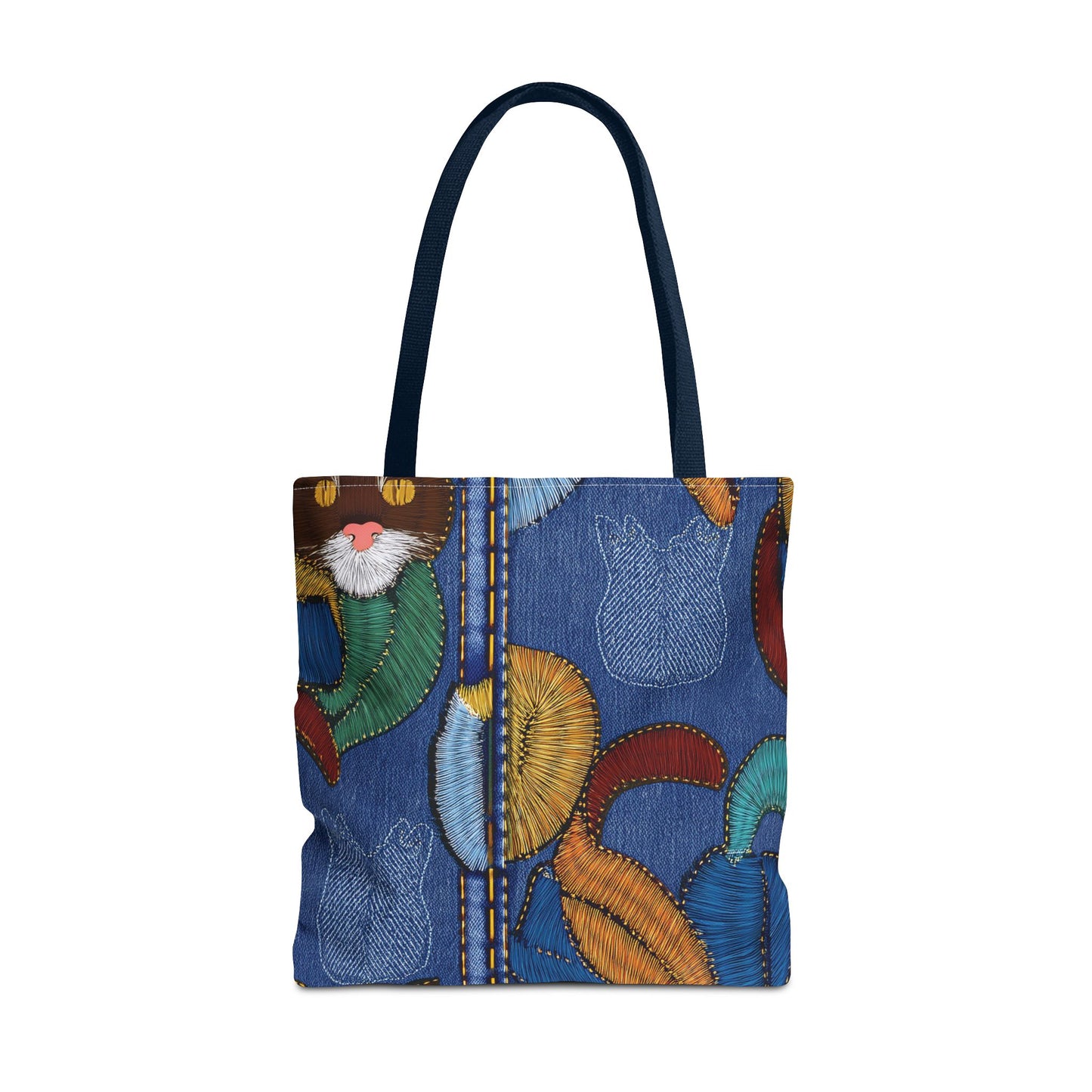 Denim Fabric Imitation Print Unisex Canvas Bag Poly Spun 3 Sizes Tote Bag 190-3