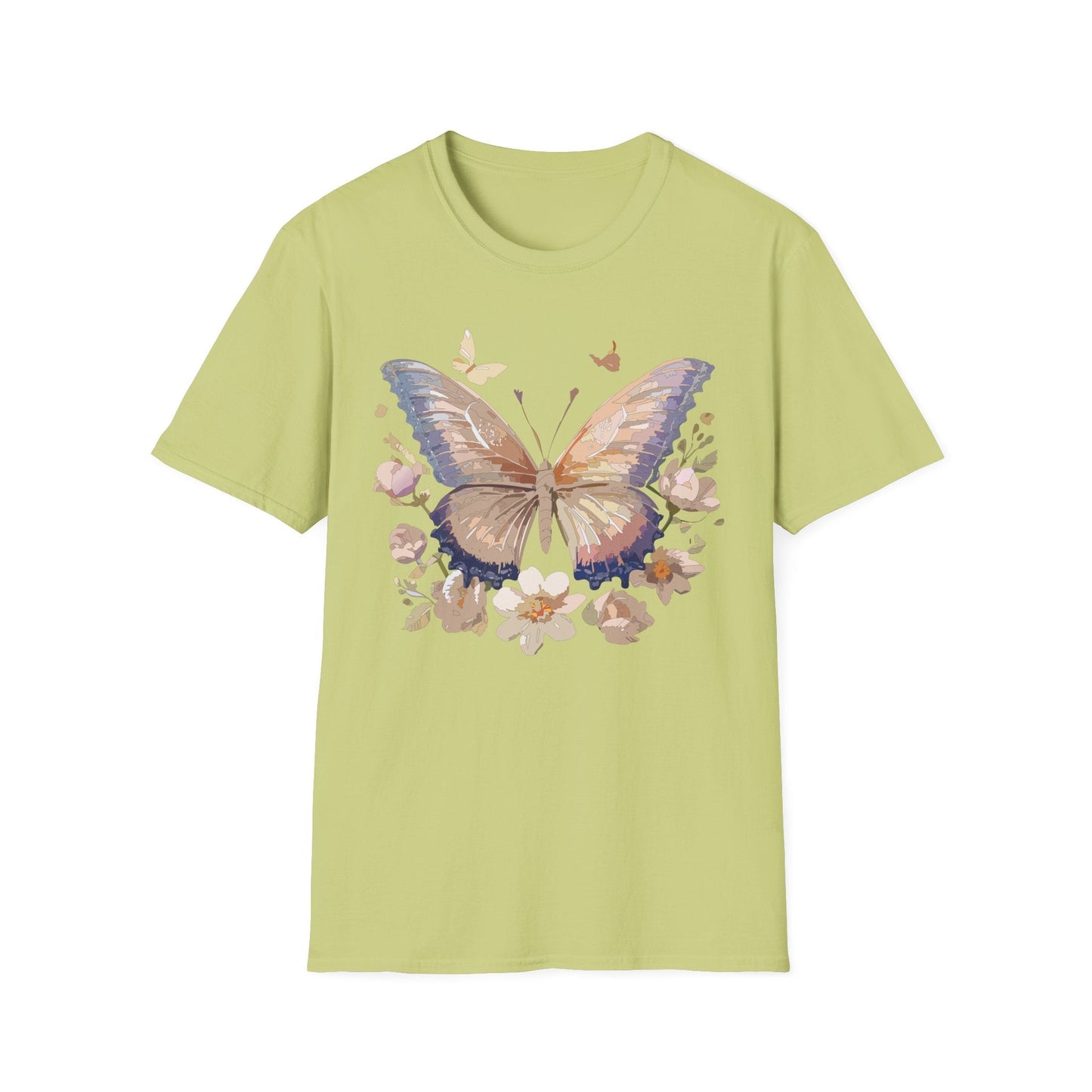 Butterfly T Shirt Unisex Softstyle Monarch Design 100 Percent Cotton Tee For Everyday Comfort