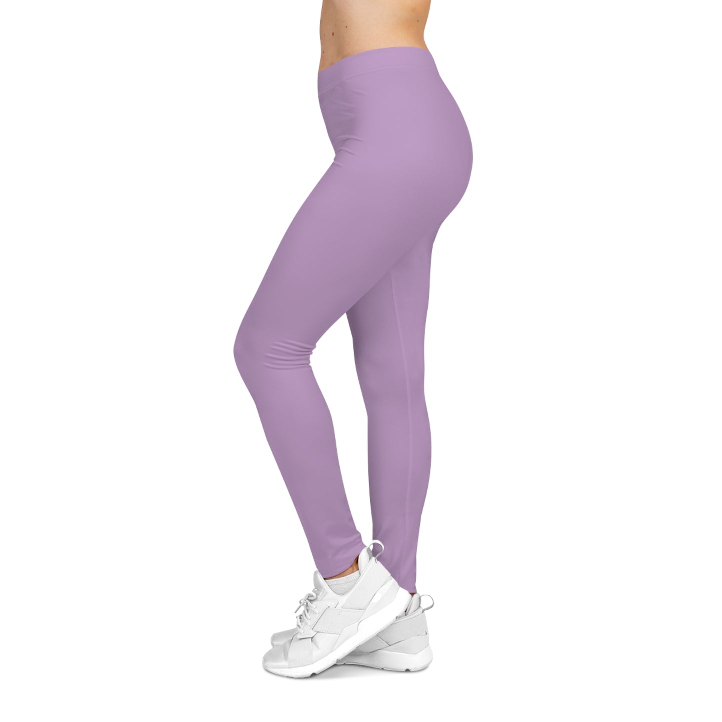 Blush Lilac Color Women's Poly-Span Casual Leggings XS-2XL