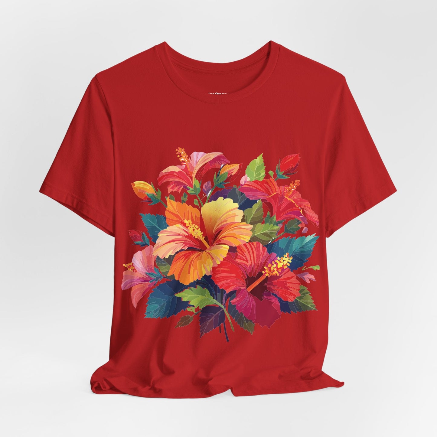 Retro2Nova Floral Shirt Unisex Jersey Short Sleeve Tee From Flowers Collection Bold Vibrant Design