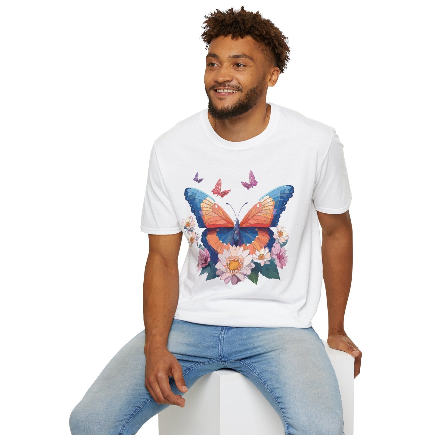 Monarch Butterfly Unisex Softstyle Tee Gildan 64000 Lightweight Breathable 100 Cotton Tee