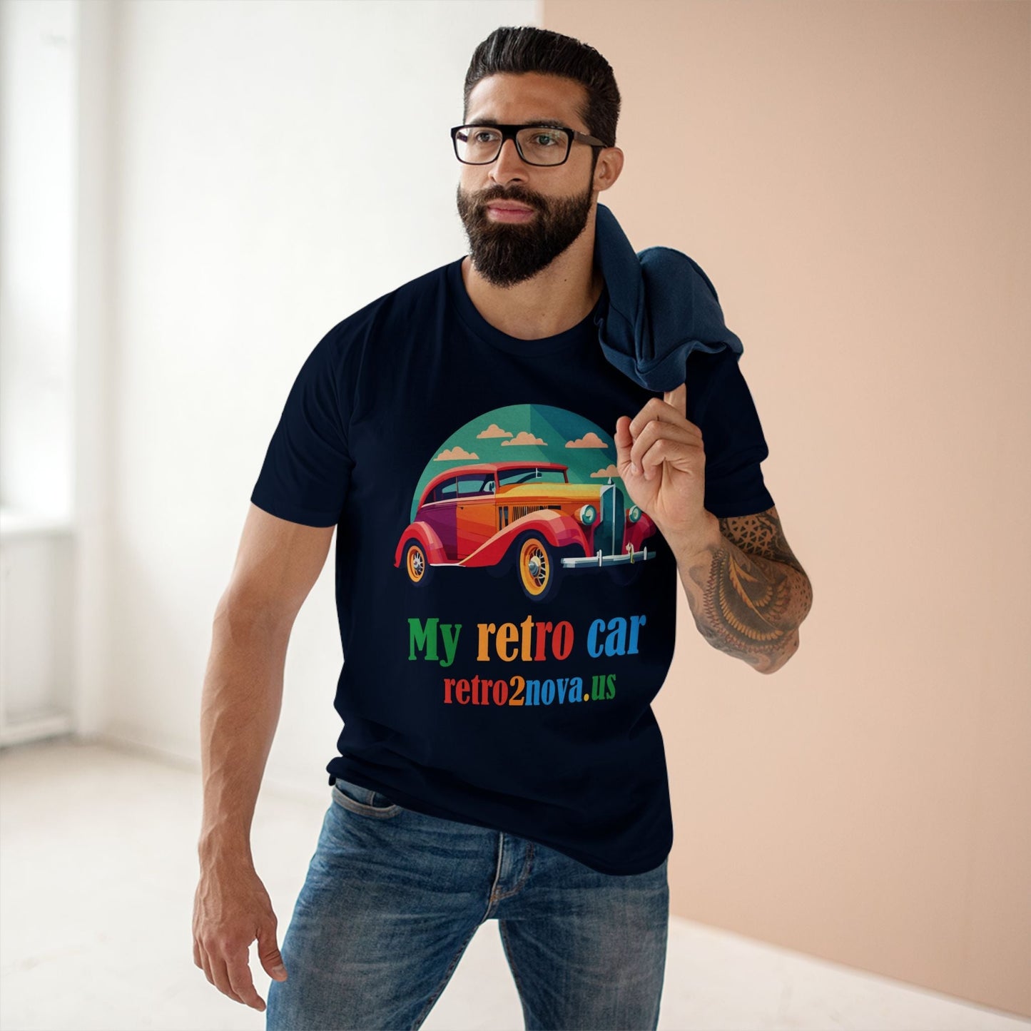 Retro Car Tee Vintage Auto Shirt RC20 Unisex Premium Cotton Art Design From Our Exclusive Collection