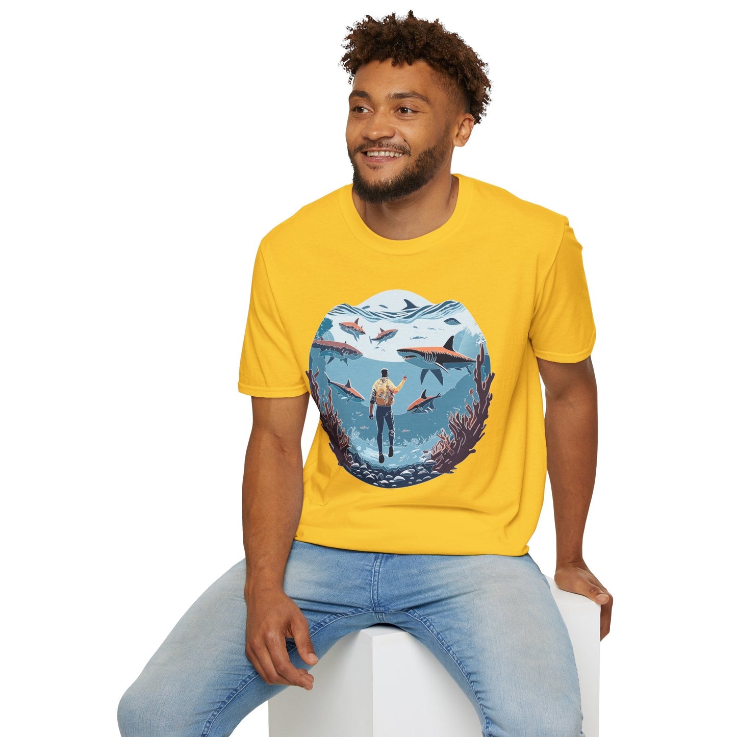 Ocean Graphic Unisex Softstyle Cotton Tee 2