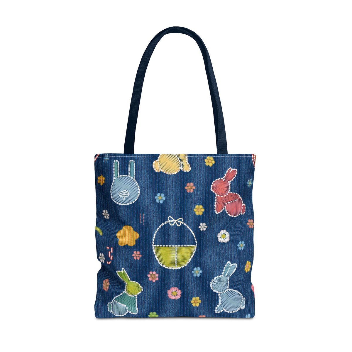 Easter Graphic Design Denim Fabric Imitation Print Unisex Canvas Bag Poly Spun 3 Sizes Tote Bag 204-8