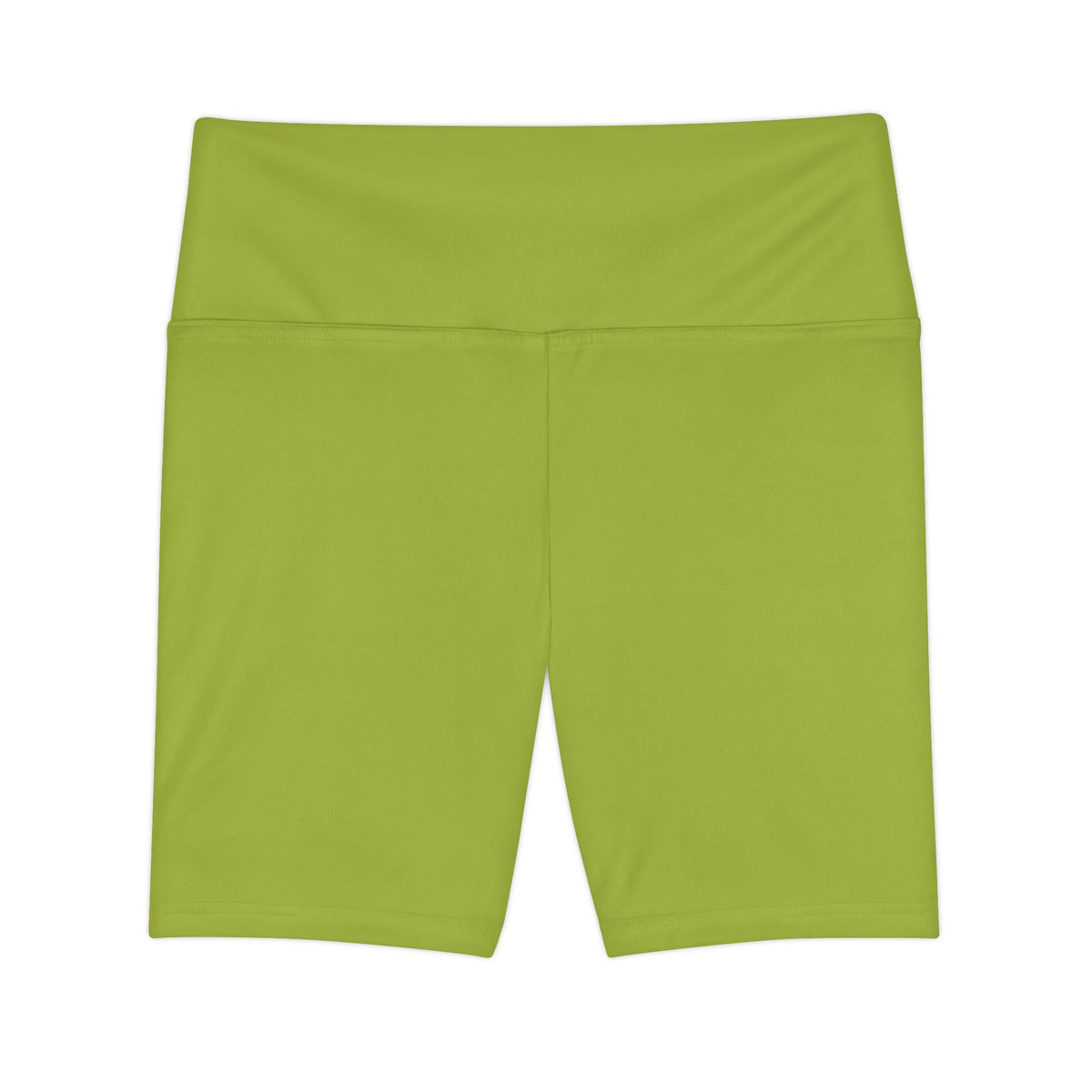Lime Green Women's Lime High-Waist Workout Shorts — Lightweight Active Bike Shorts