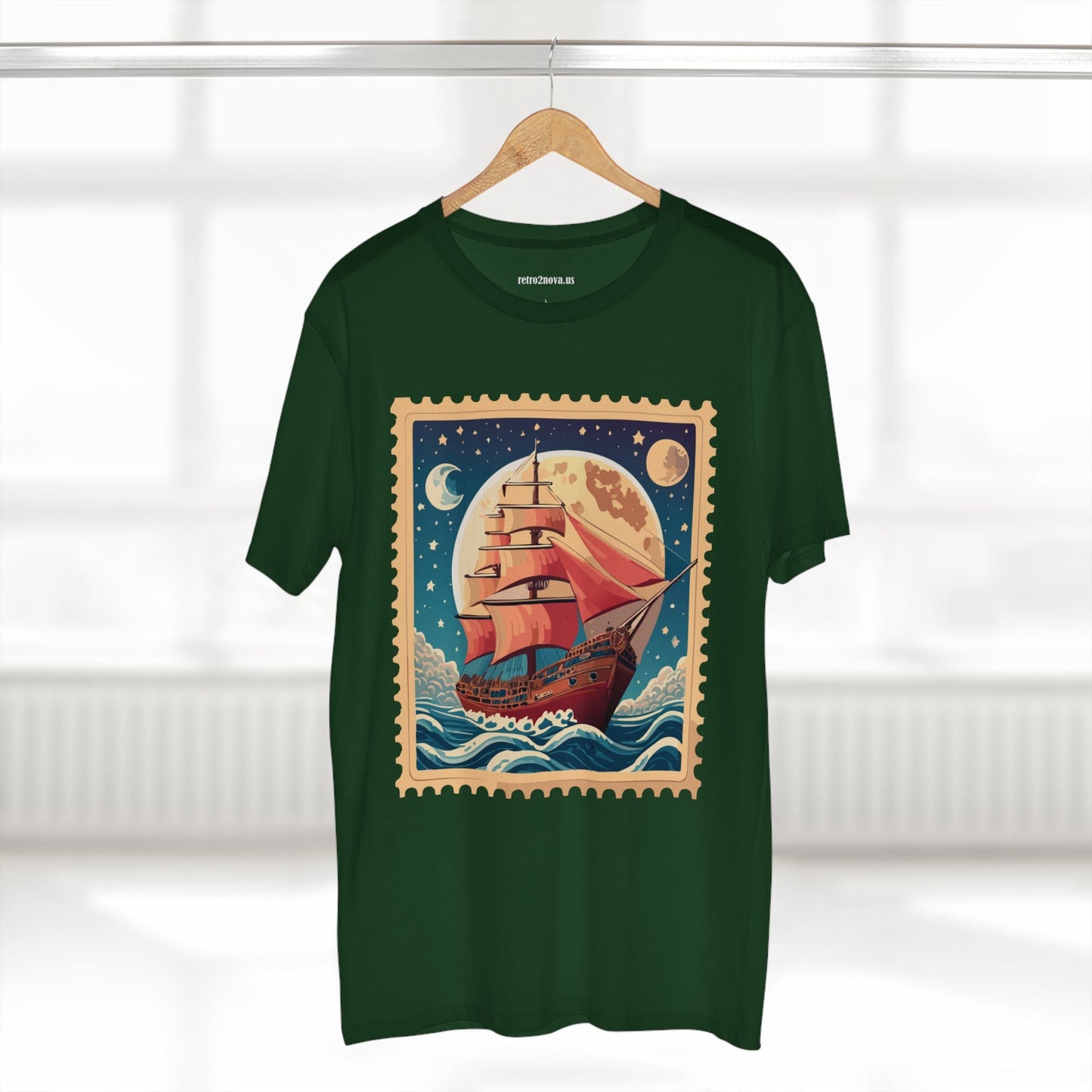 Postage Stamp Shirt Unisex Art Tee Premium Cotton Staple Retro2Nova Art Collection