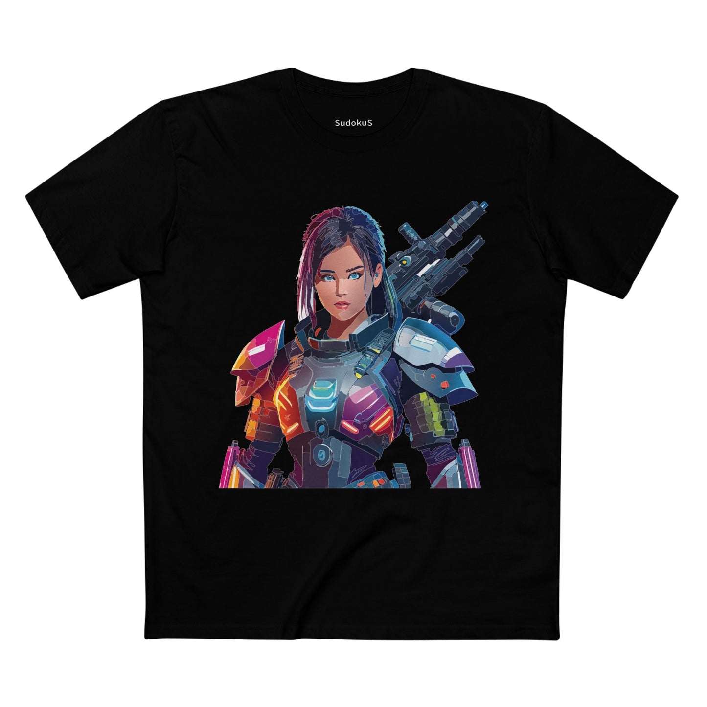 Army-woman Graphic Unisex 100 Cotton Staple Tee 2
