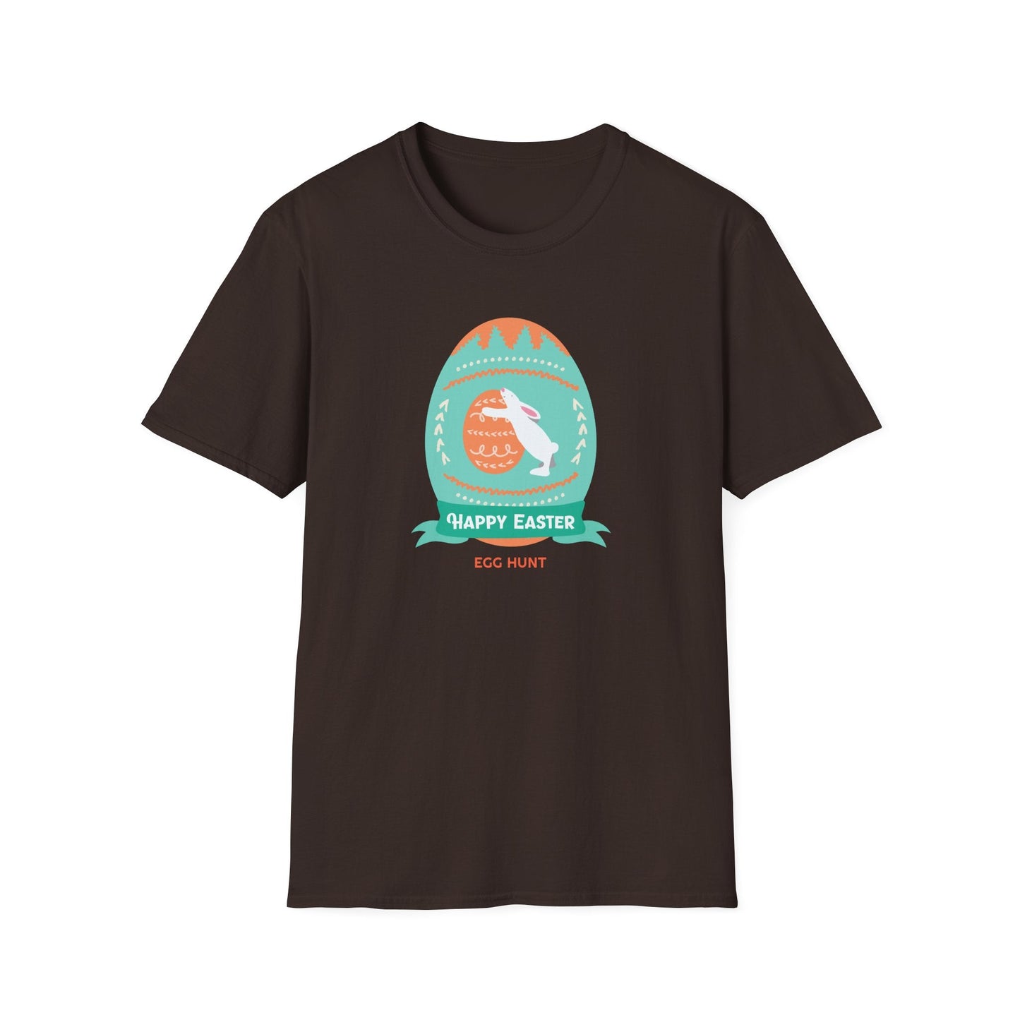 Easter Egg T Shirt Unisex Softstyle Tee With Easter Signature Design 100 Percent Ring Spun Cotton